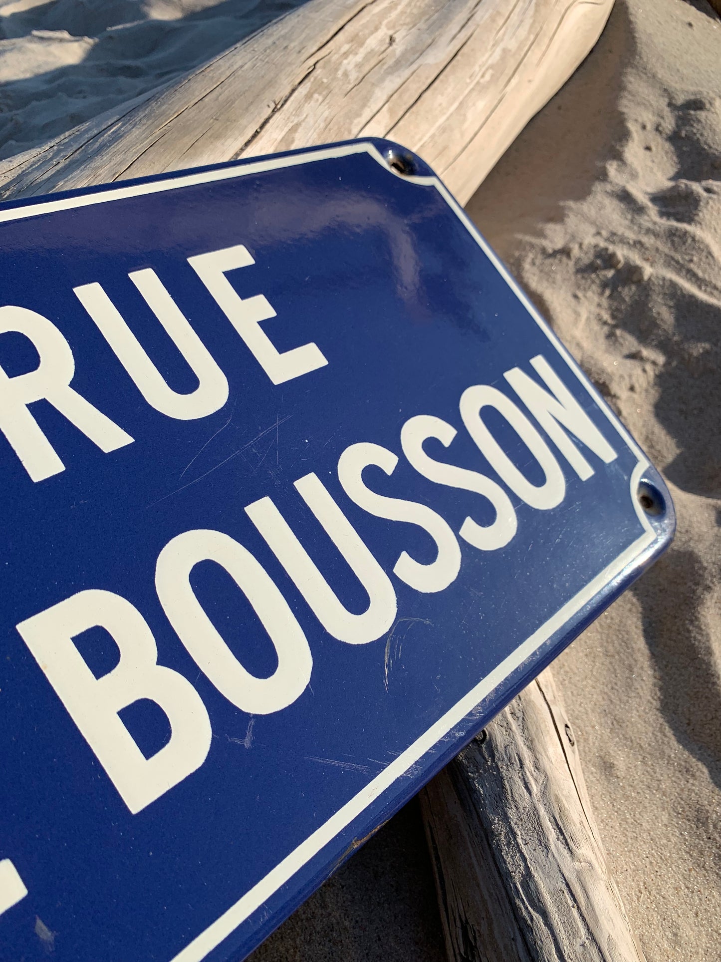 Französisches Emailleschild