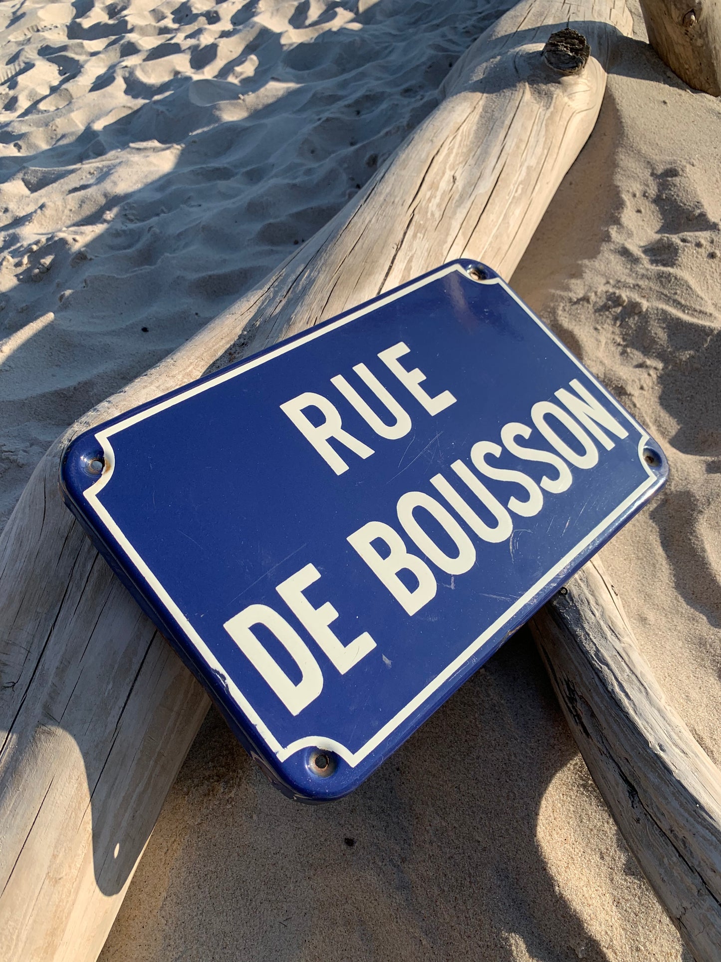 Französisches Emailleschild
