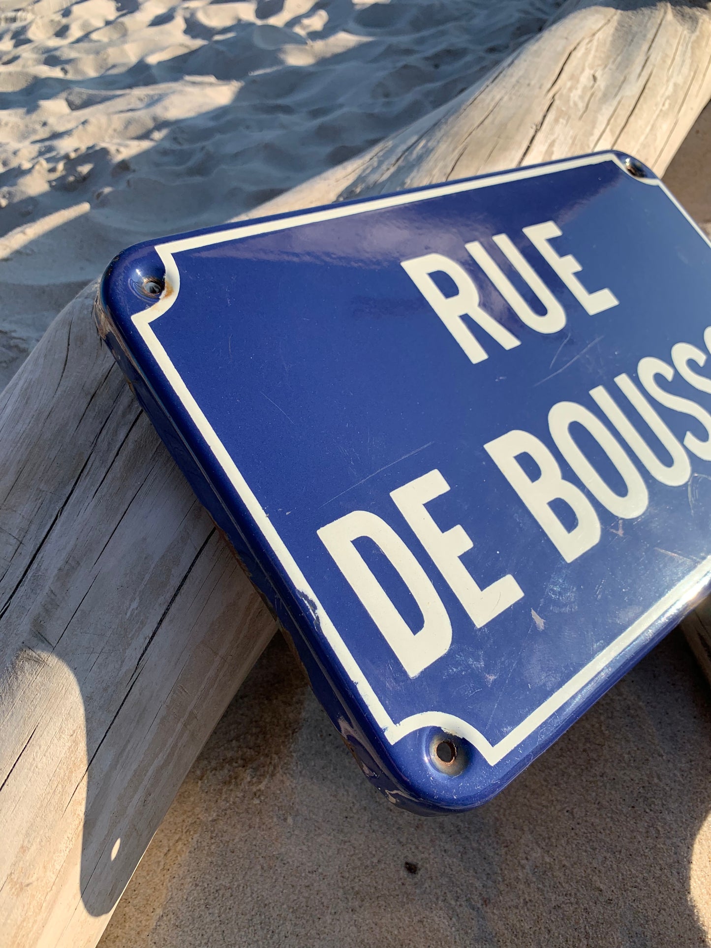 Französisches Emailleschild