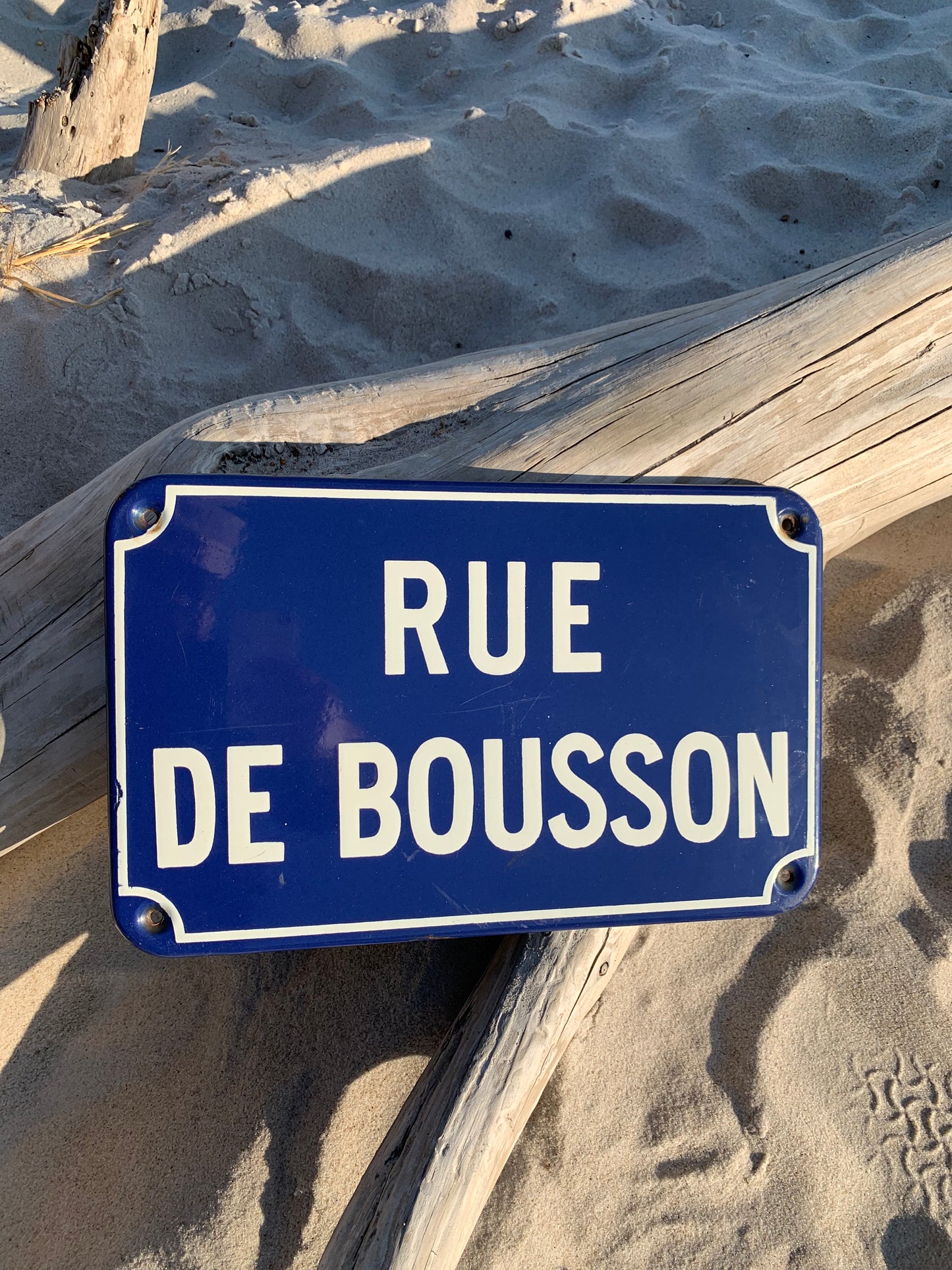 Französisches Emailleschild