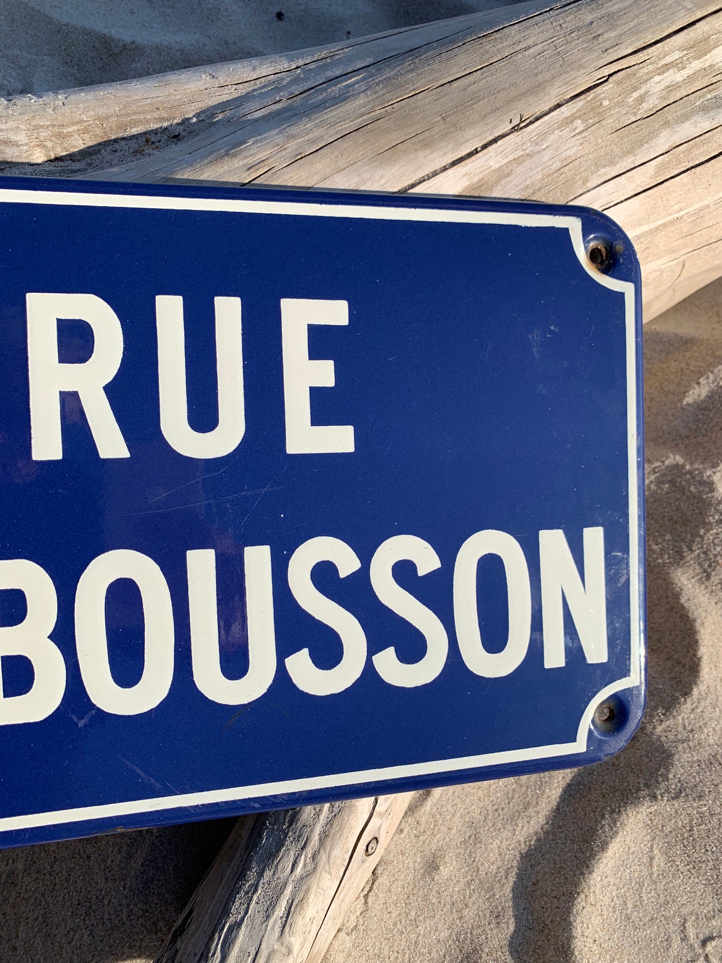 Französisches Emailleschild