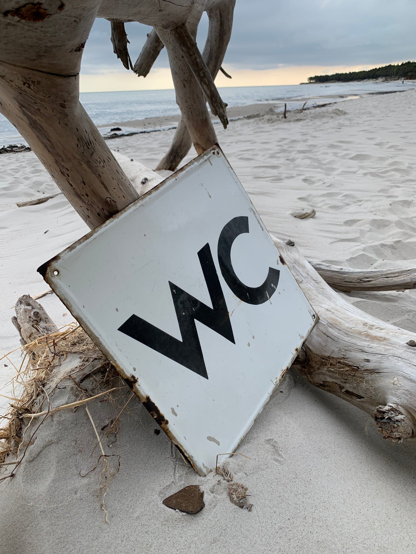 Emailleschild - WC