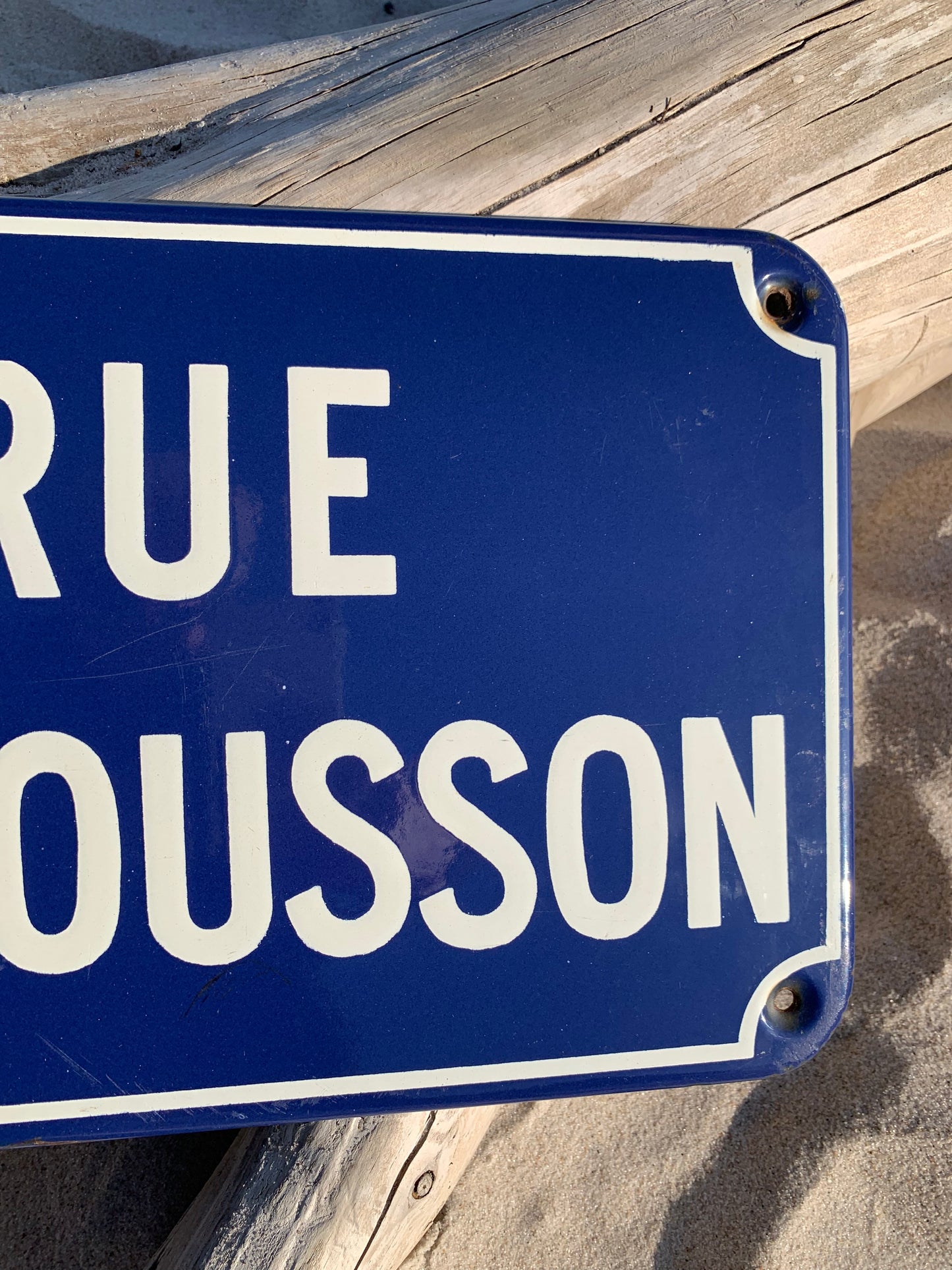 Französisches Emailleschild