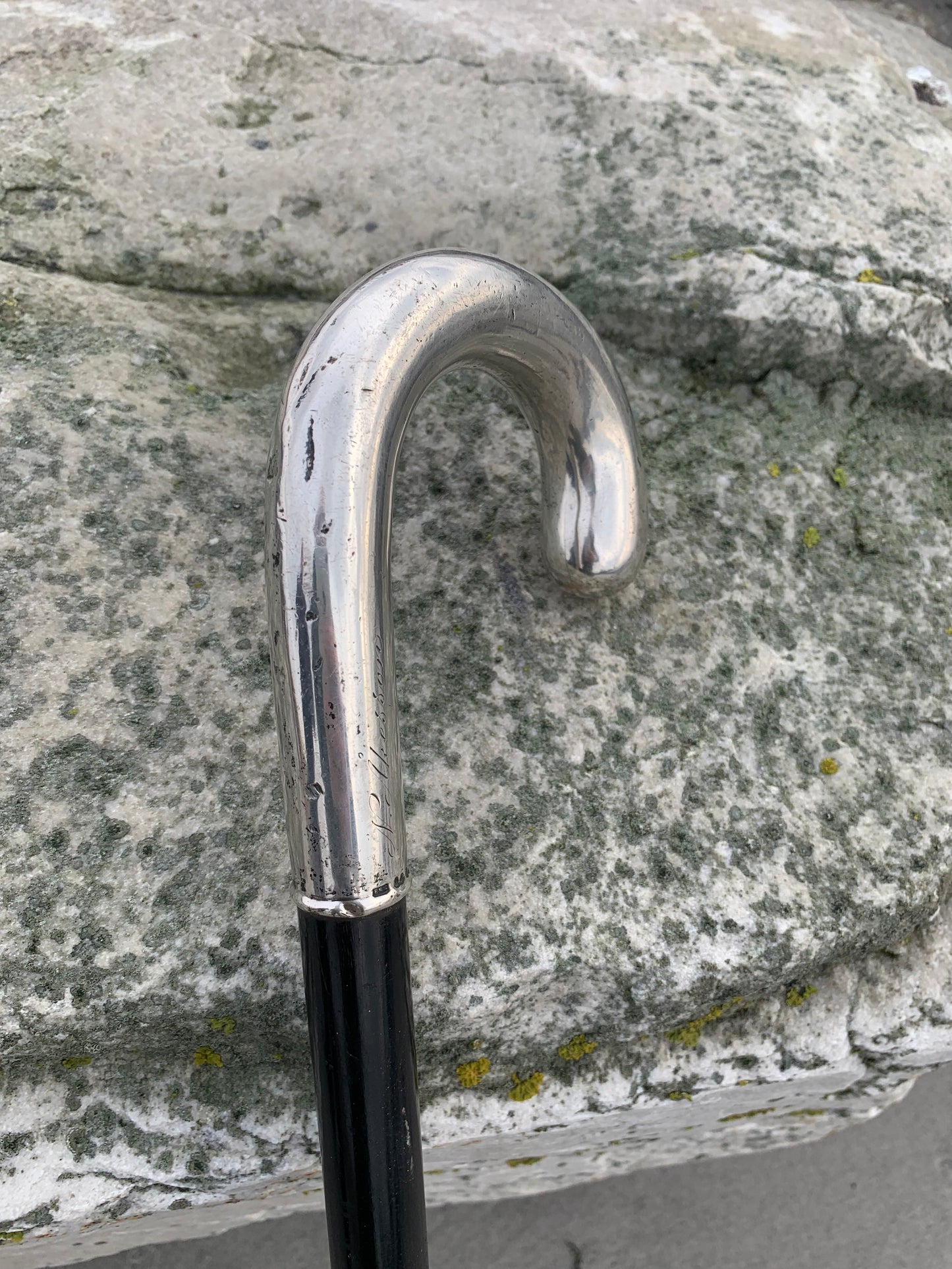 Gehstock mit Silber