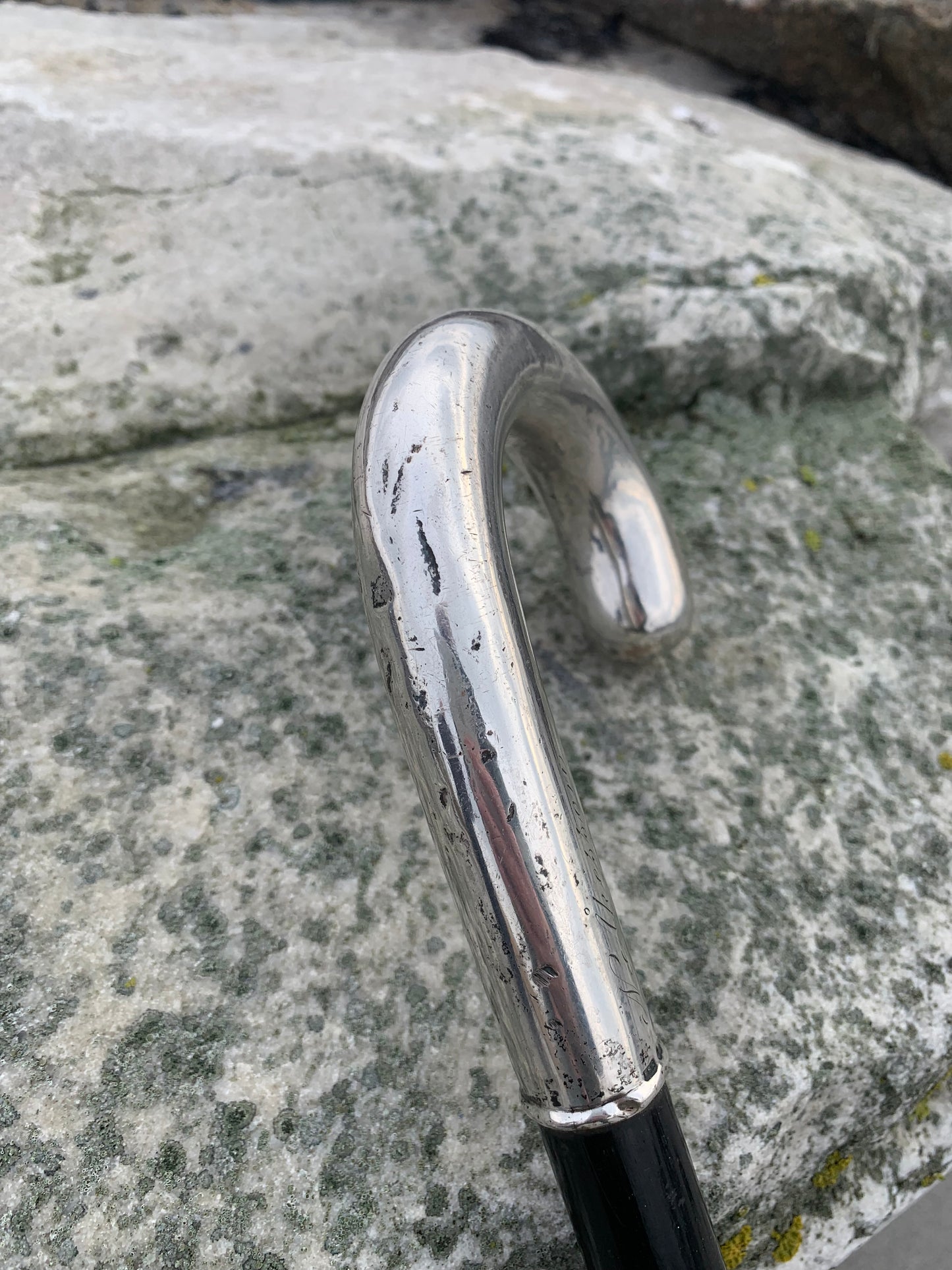 Gehstock mit Silber