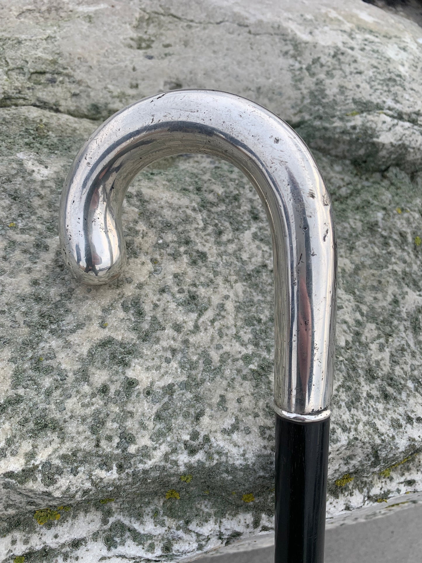 Gehstock mit Silber