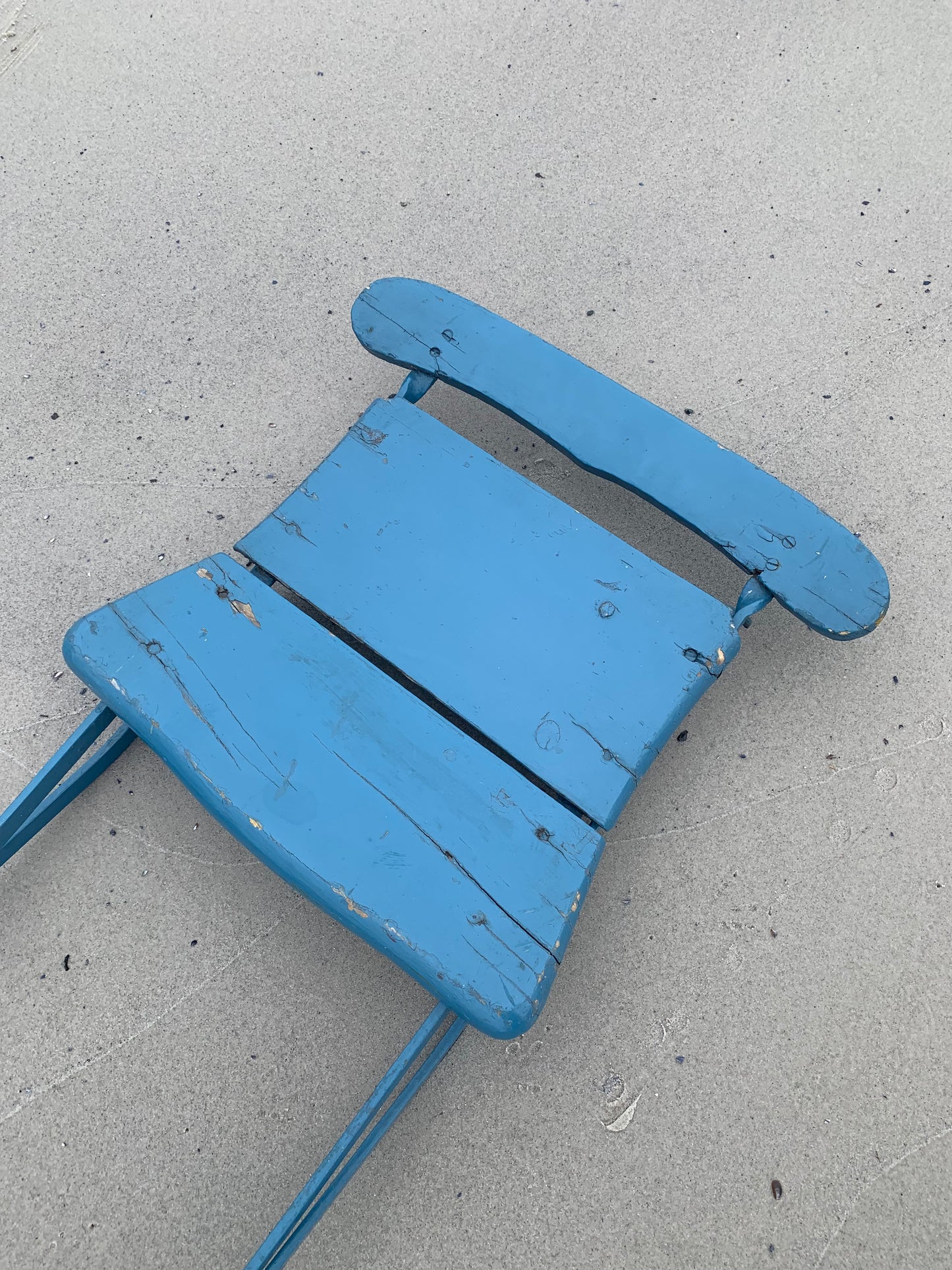 Klappstuhl mit lustiger Geschichte