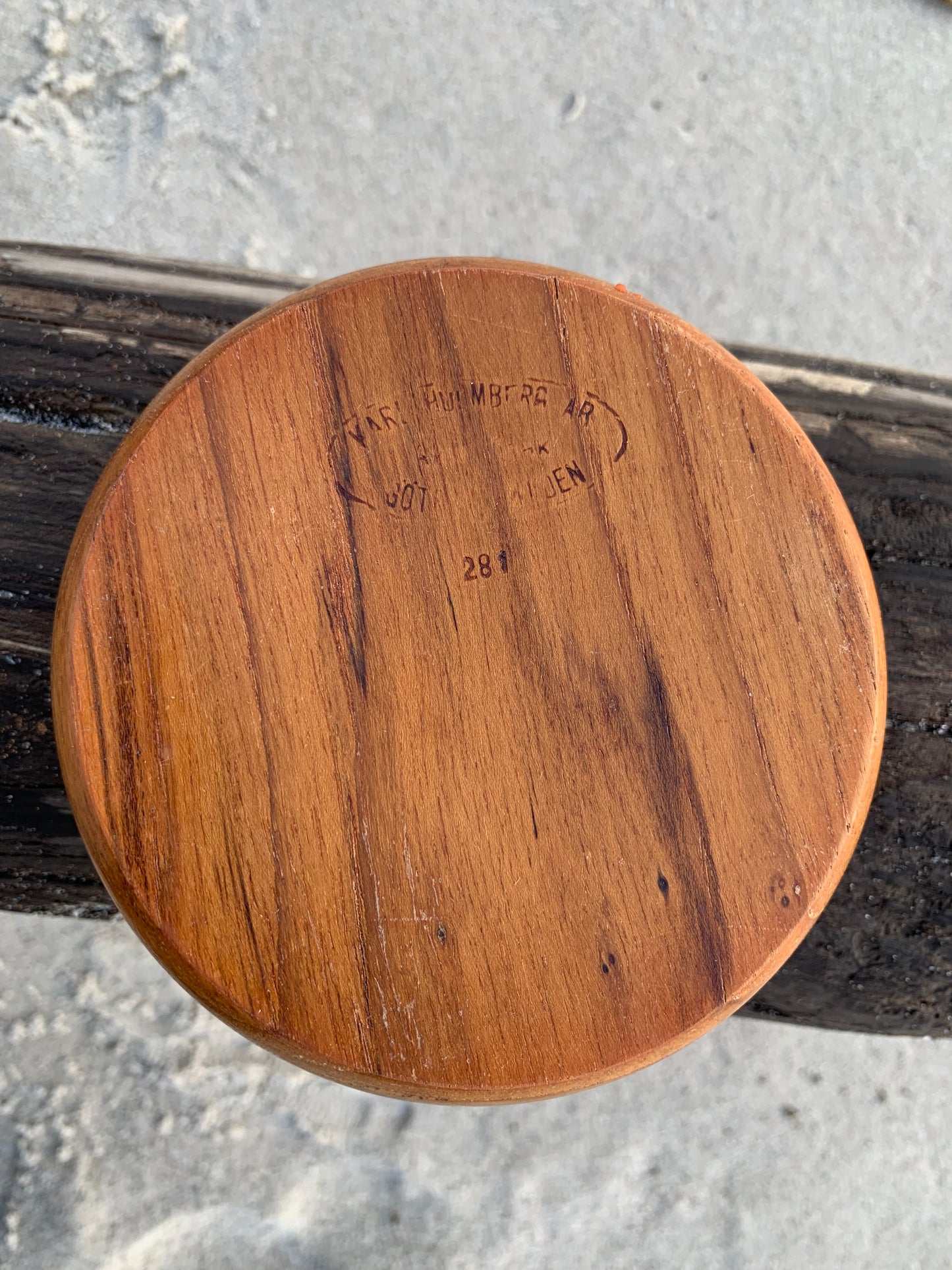 Teakholzglas mit Deckel