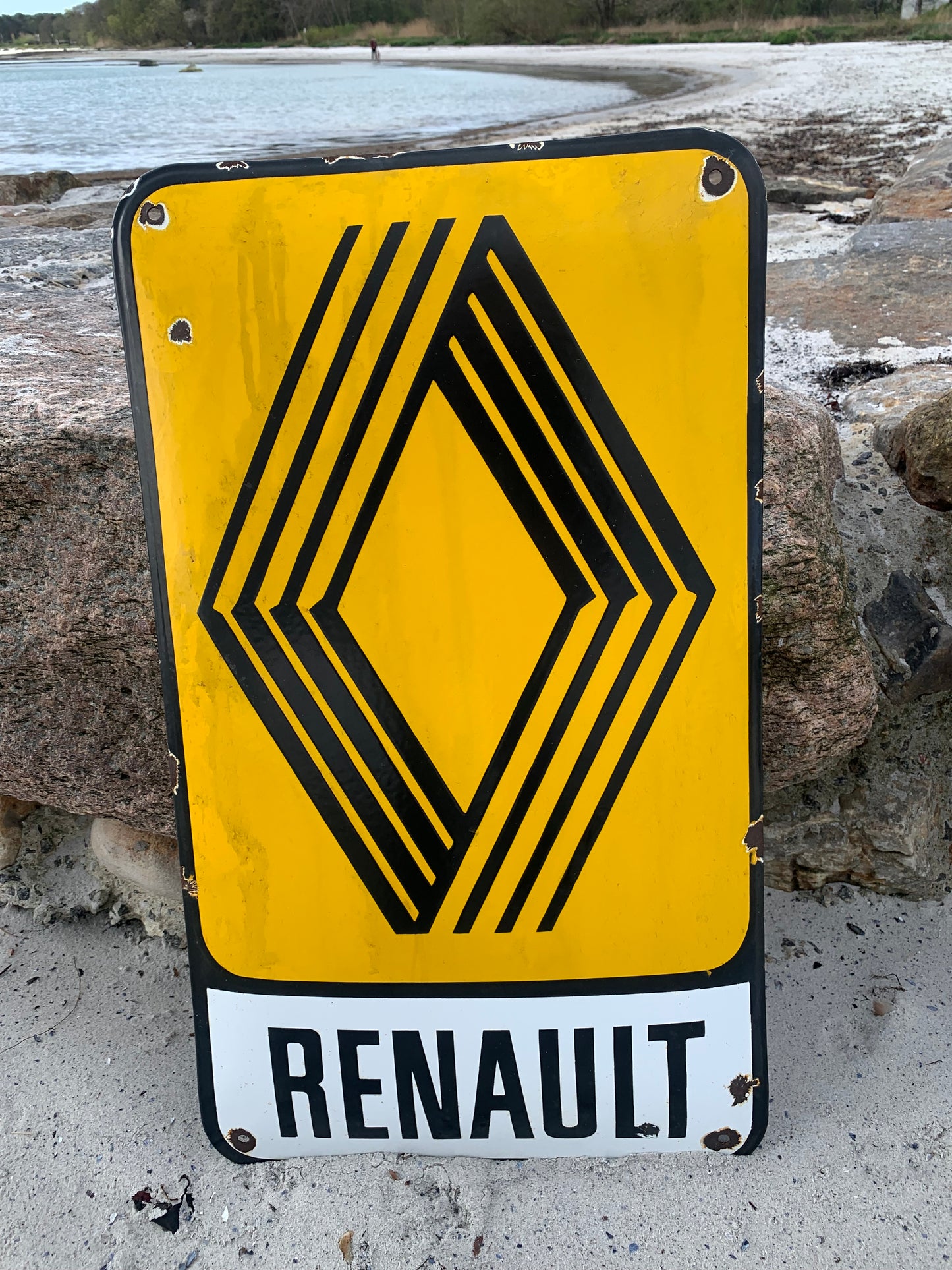 Emailleschild mit lustiger Geschichte