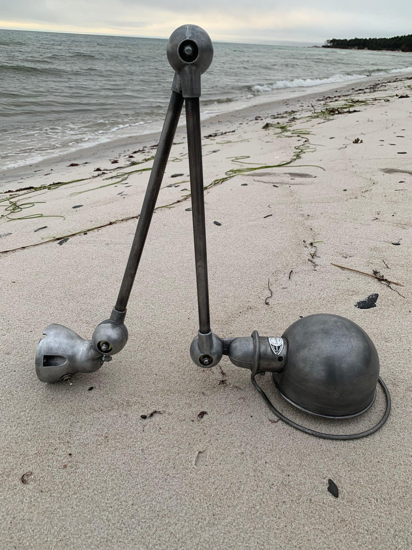 Jieldé Wand-/Deckenleuchte – Dunkles Metall
