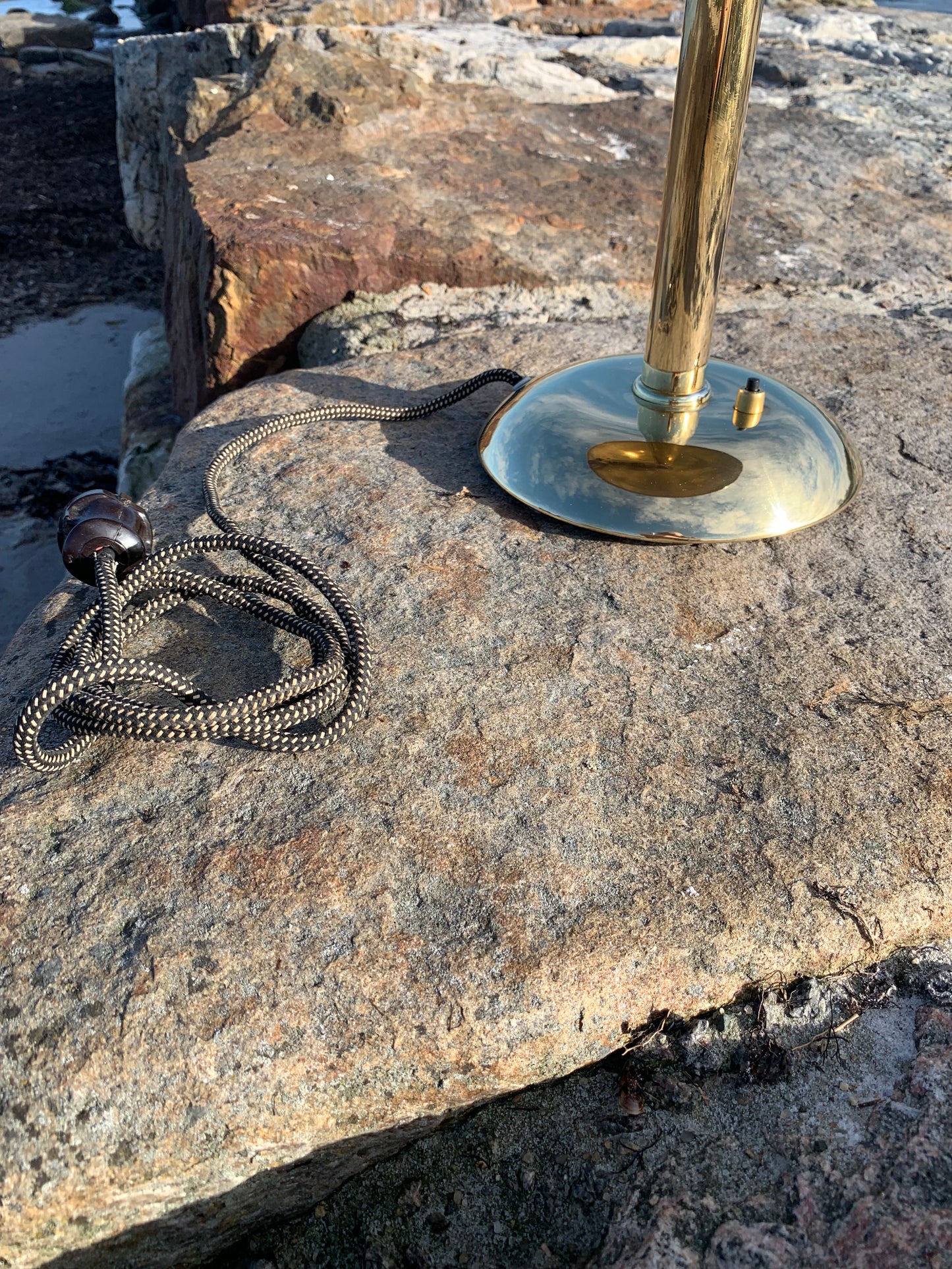 Egon Hildebrand Messinglampe mit Schwenkarm