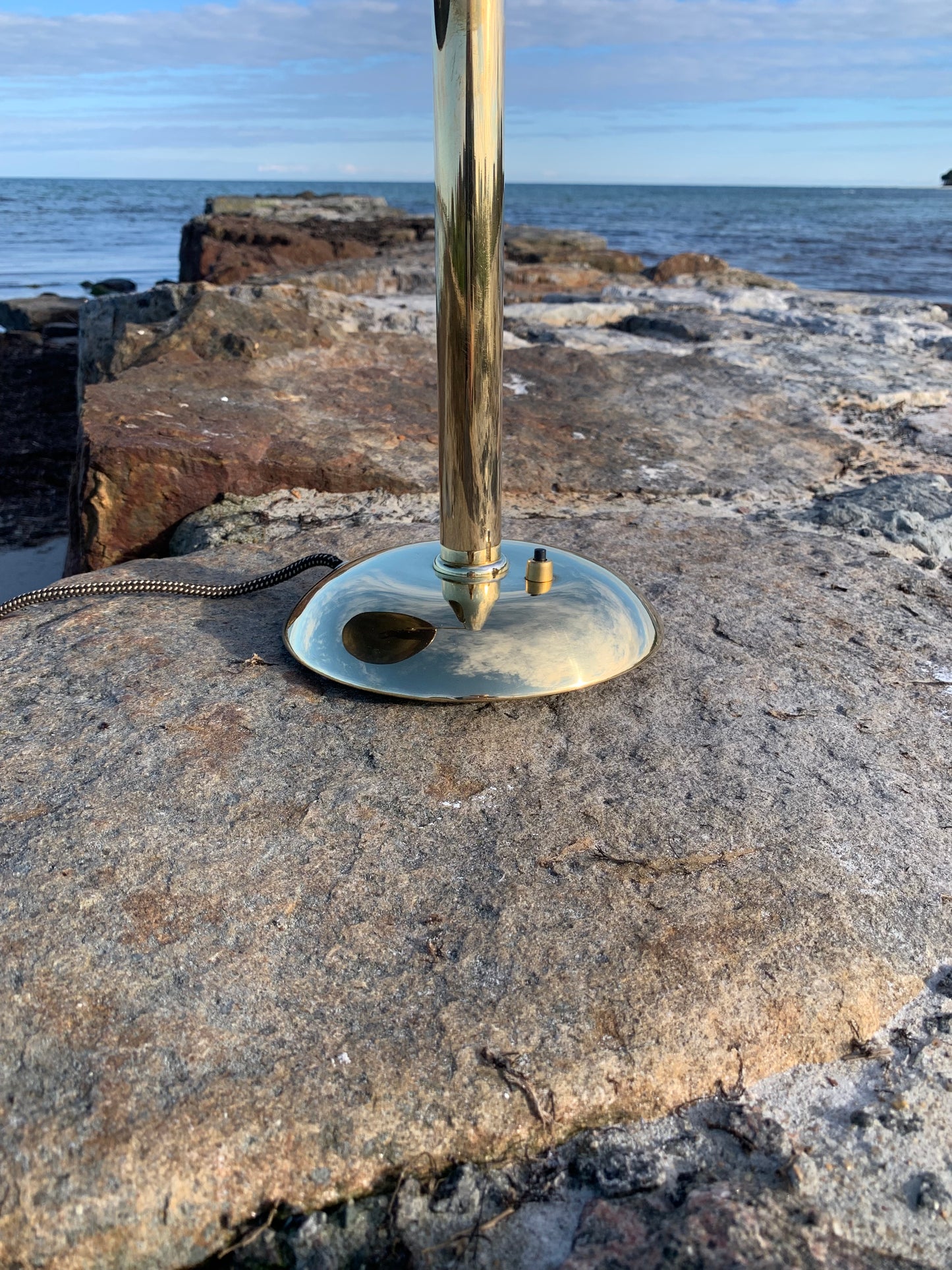 Egon Hildebrand Messinglampe mit Schwenkarm
