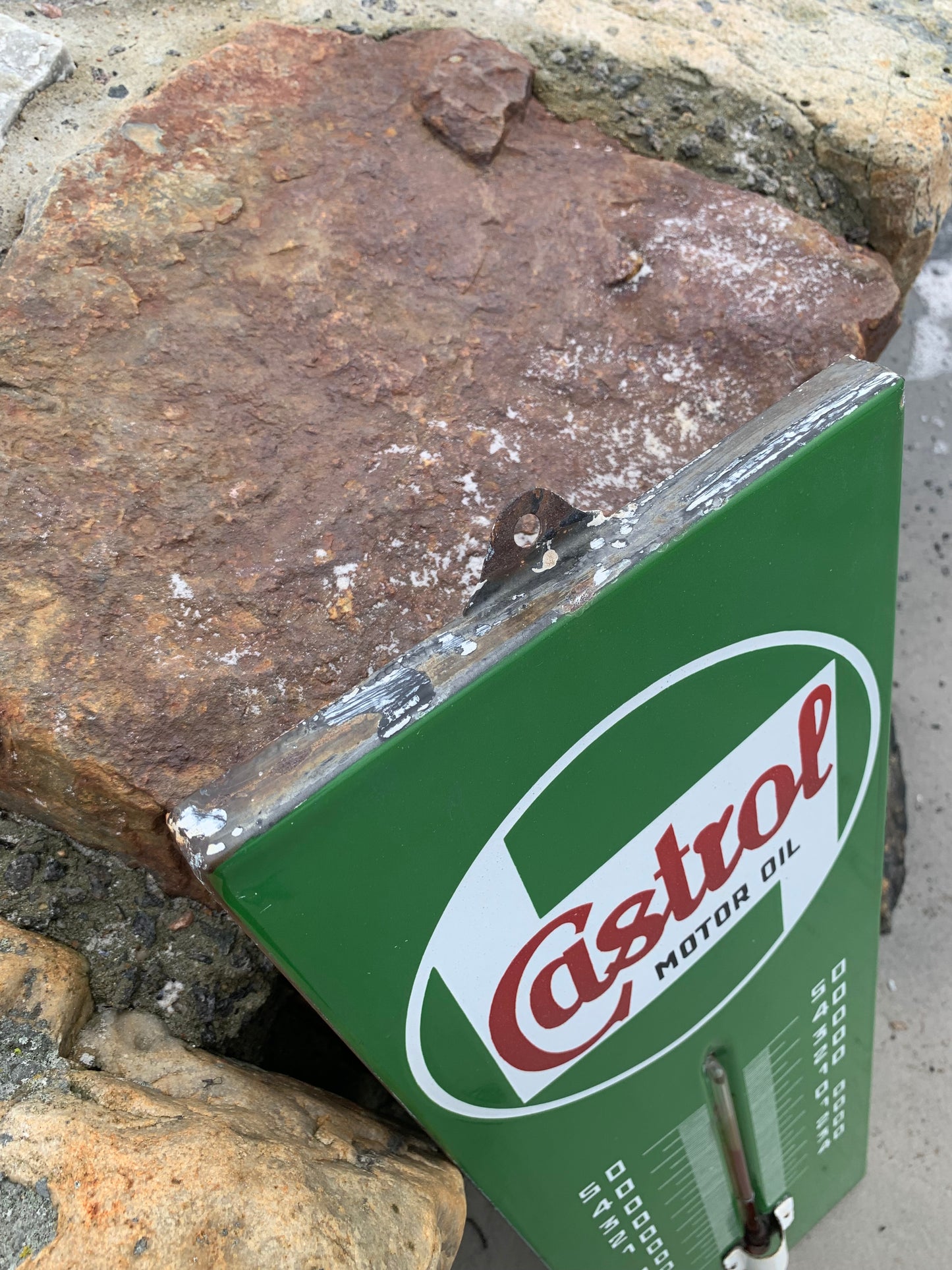 Emaille-Werbeschild für Castrol