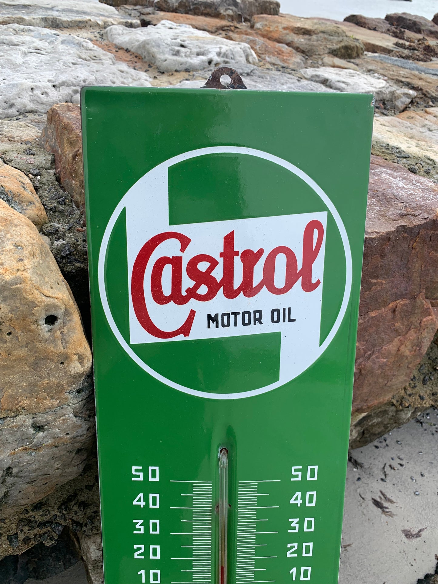 Emaille-Werbeschild für Castrol