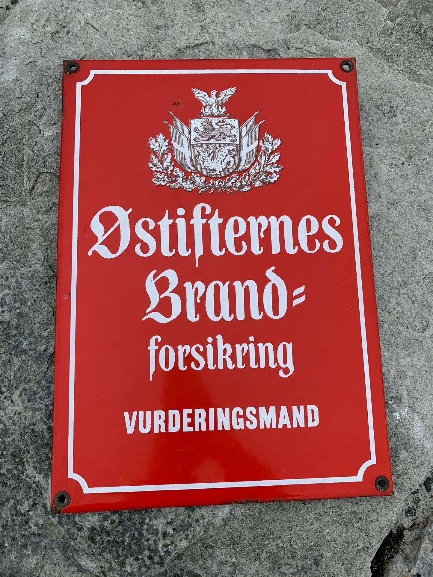 Emailleschild - Østifternes Feuerversicherung