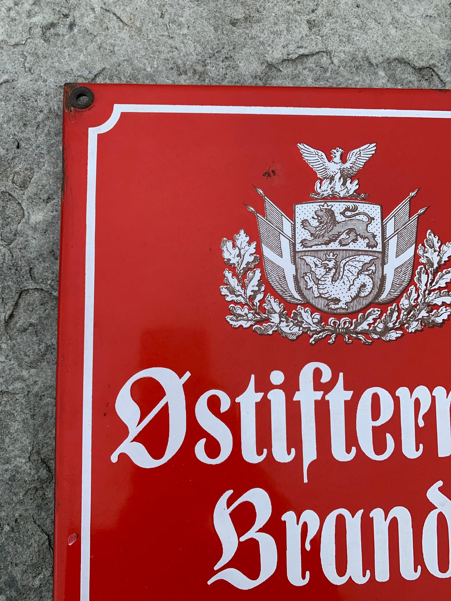 Emailleschild - Østifternes Feuerversicherung