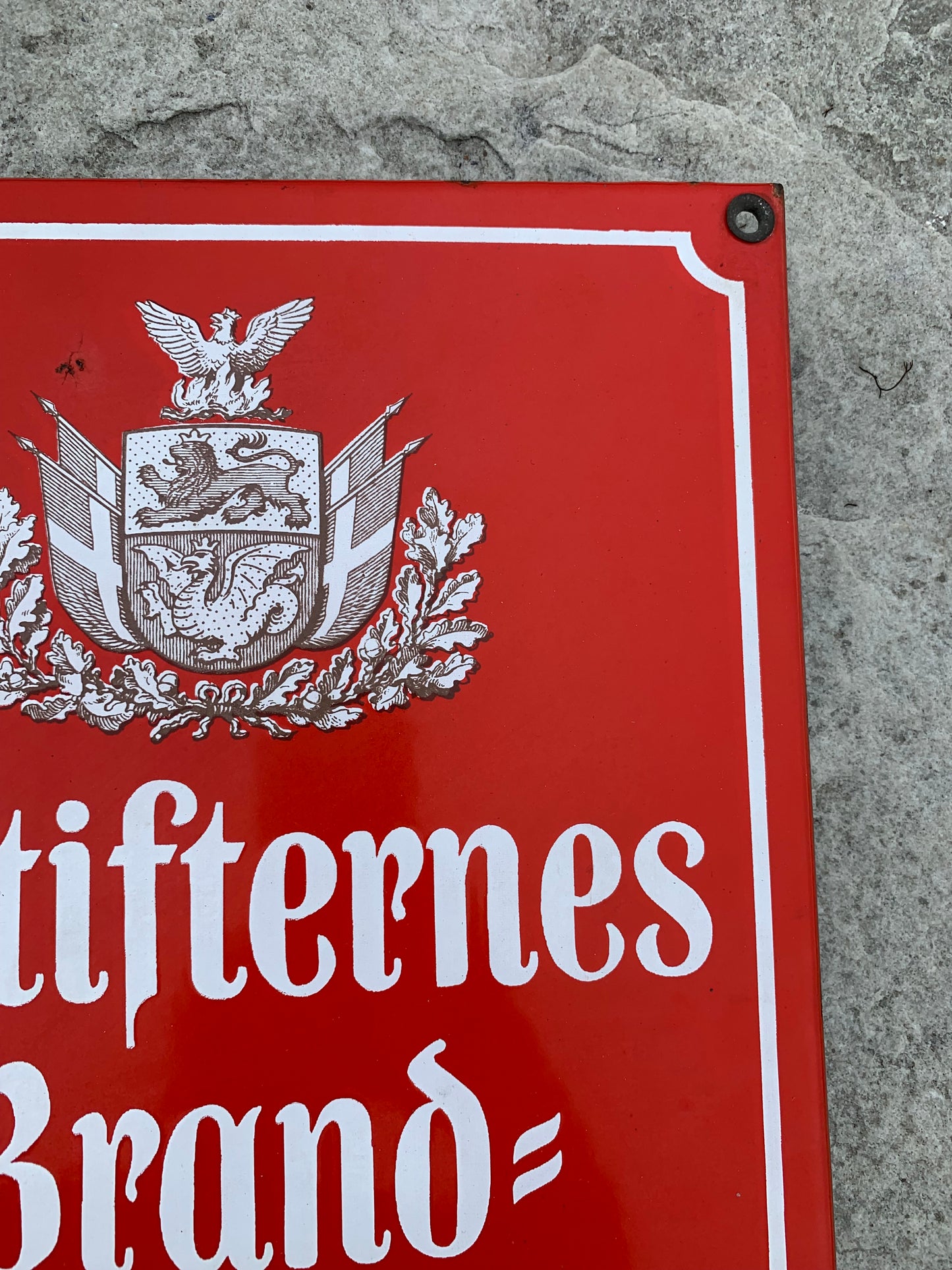 Emailleschild - Østifternes Feuerversicherung