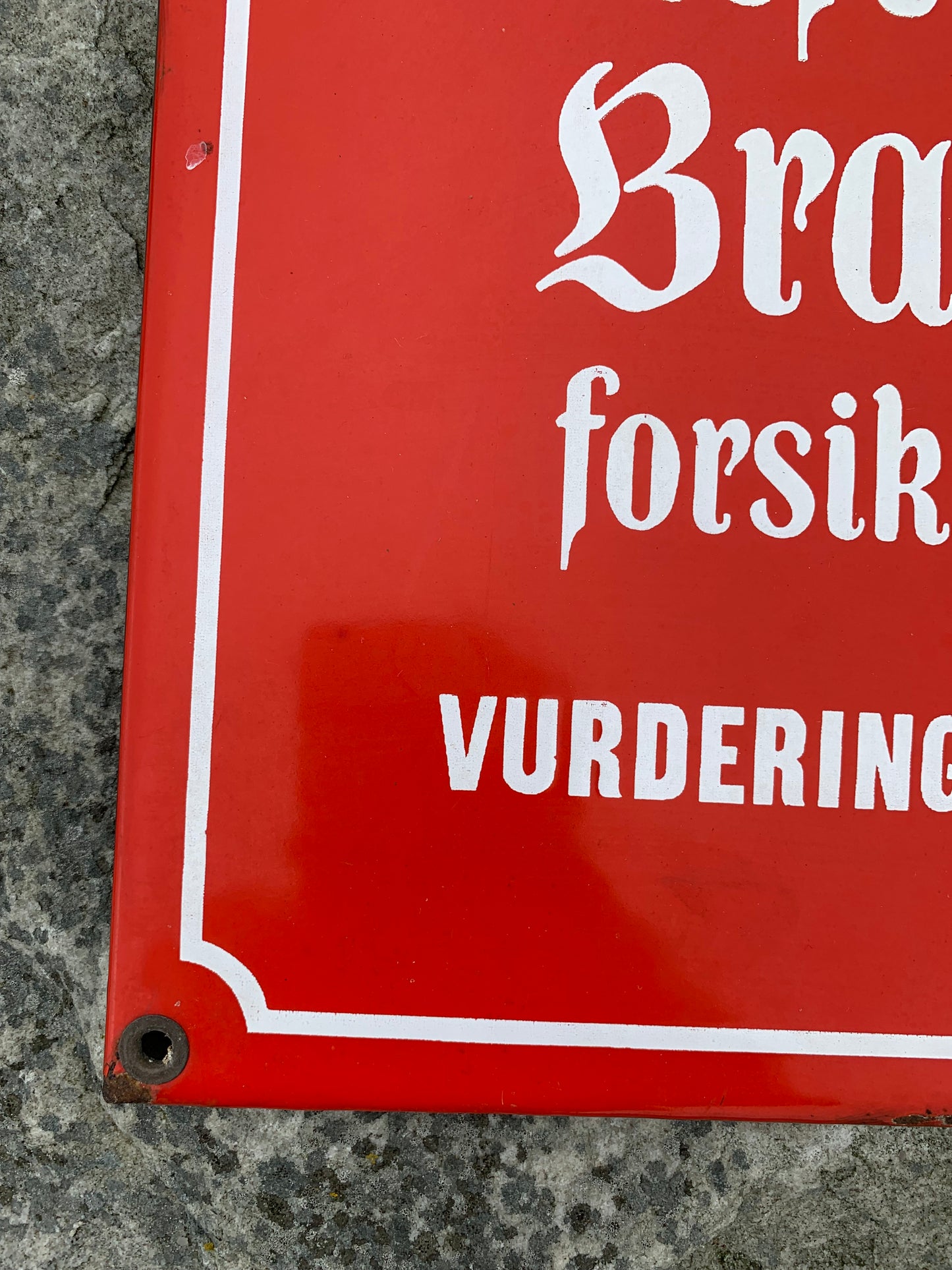 Emailleschild - Østifternes Feuerversicherung