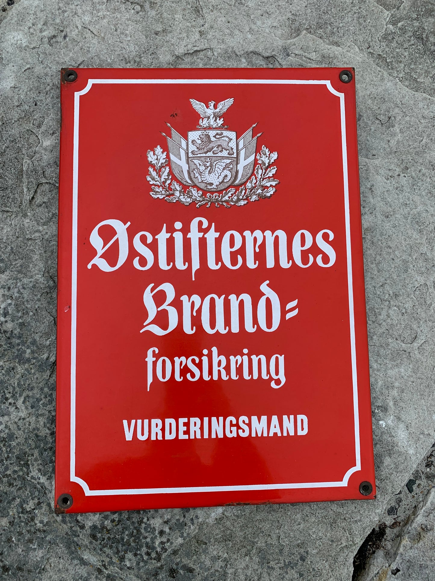 Emailleschild - Østifternes Feuerversicherung