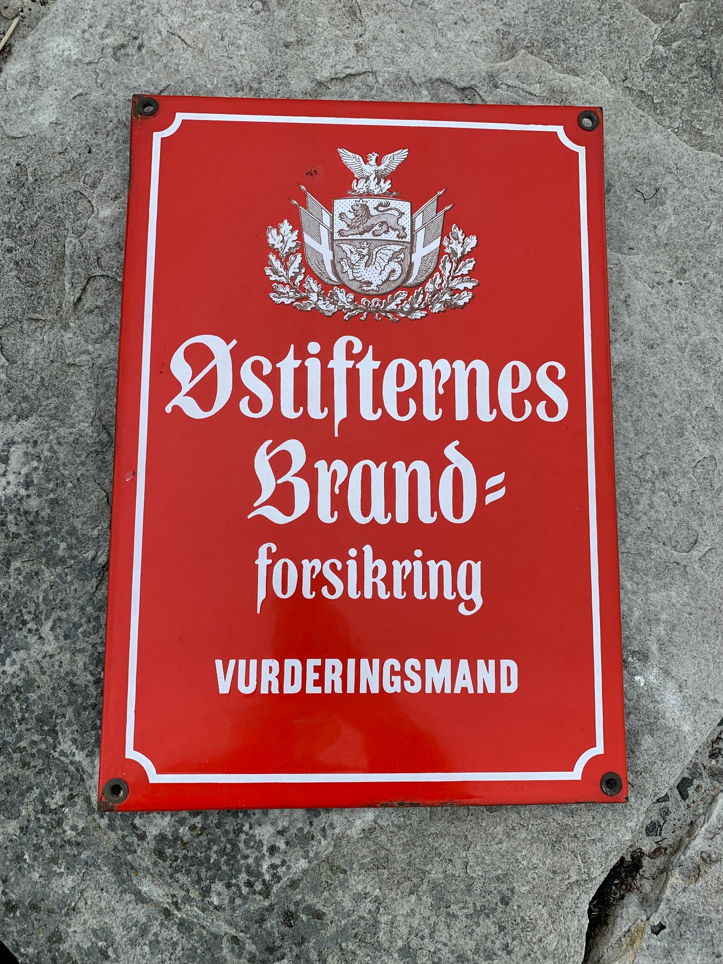 Emailleschild - Østifternes Feuerversicherung