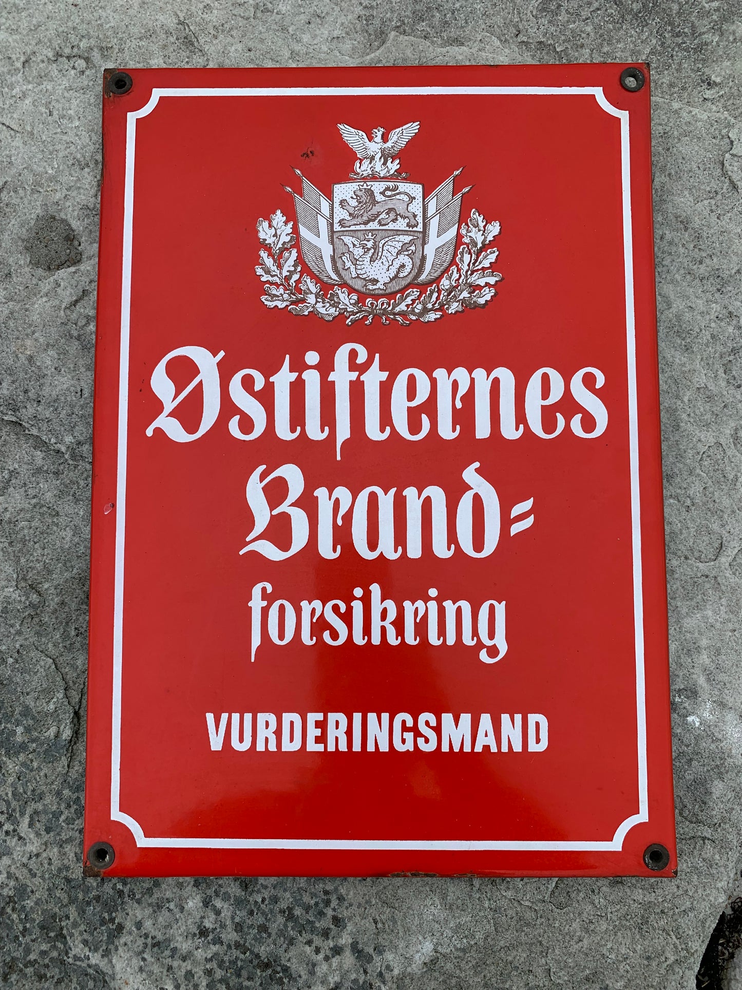 Emailleschild - Østifternes Feuerversicherung