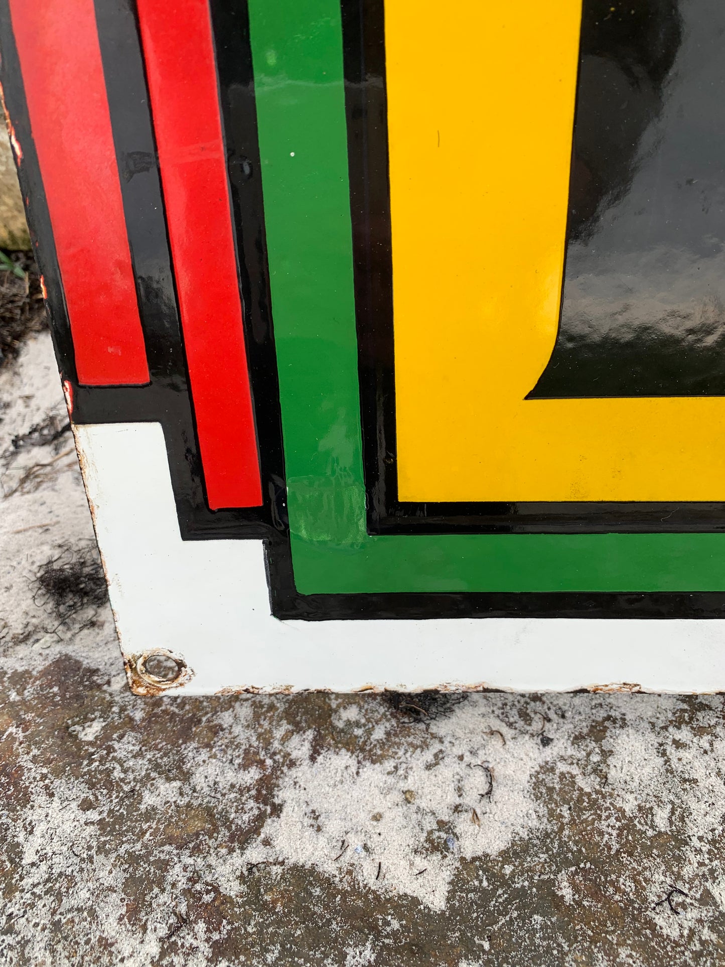 Großes doppelseitiges Premier Ice-Emailleschild