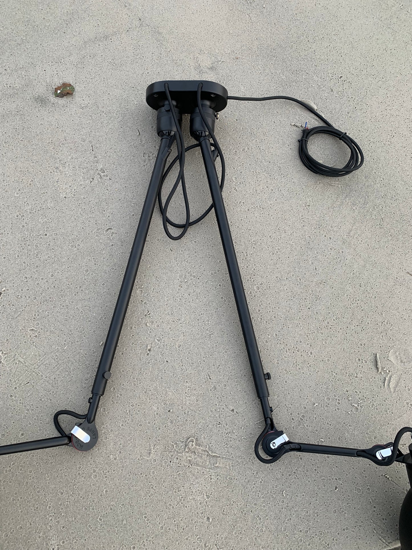 Lampe Gras N302 Doppellampe - Schwarz
