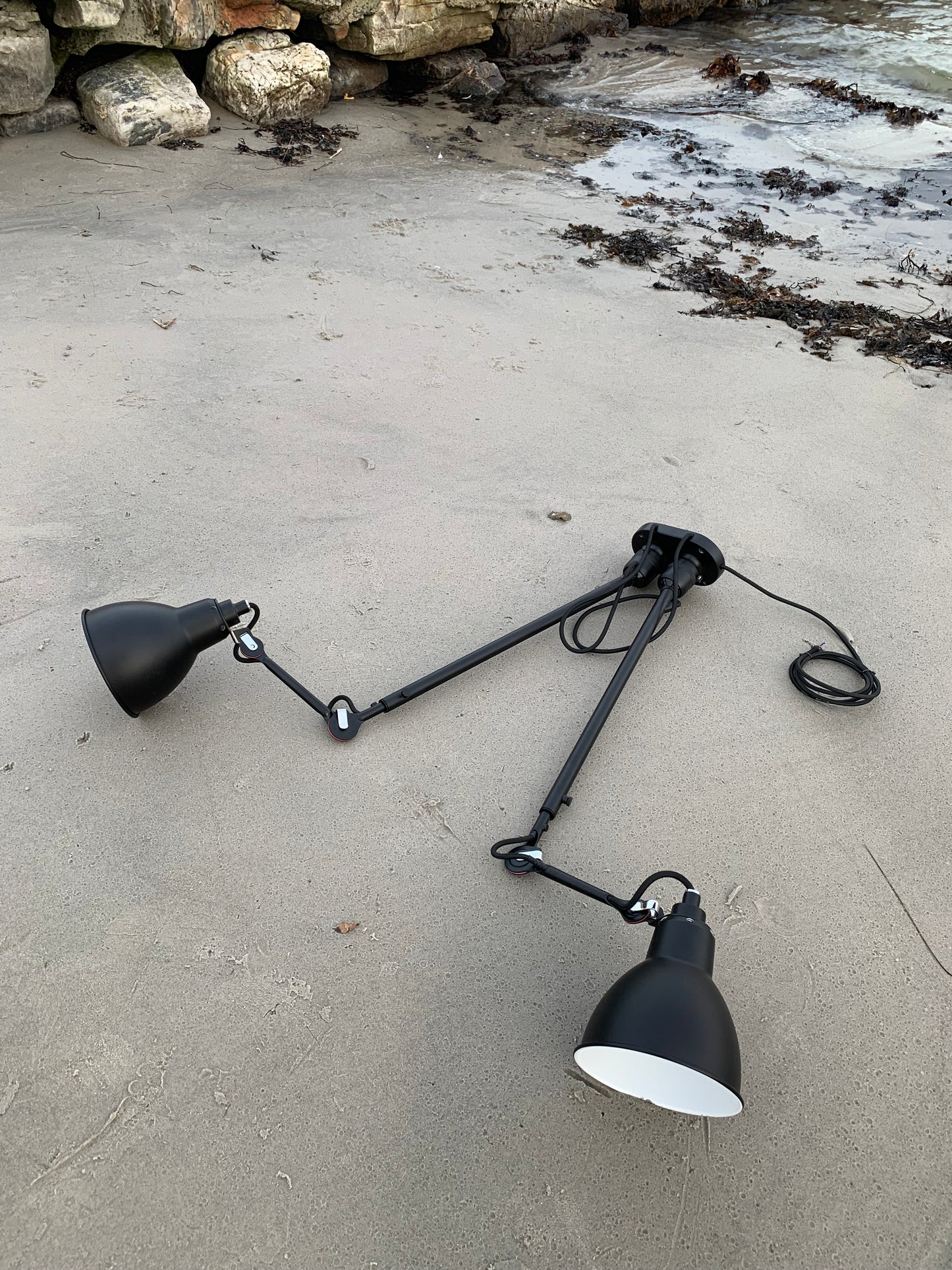 Lampe Gras N302 Doppellampe - Schwarz