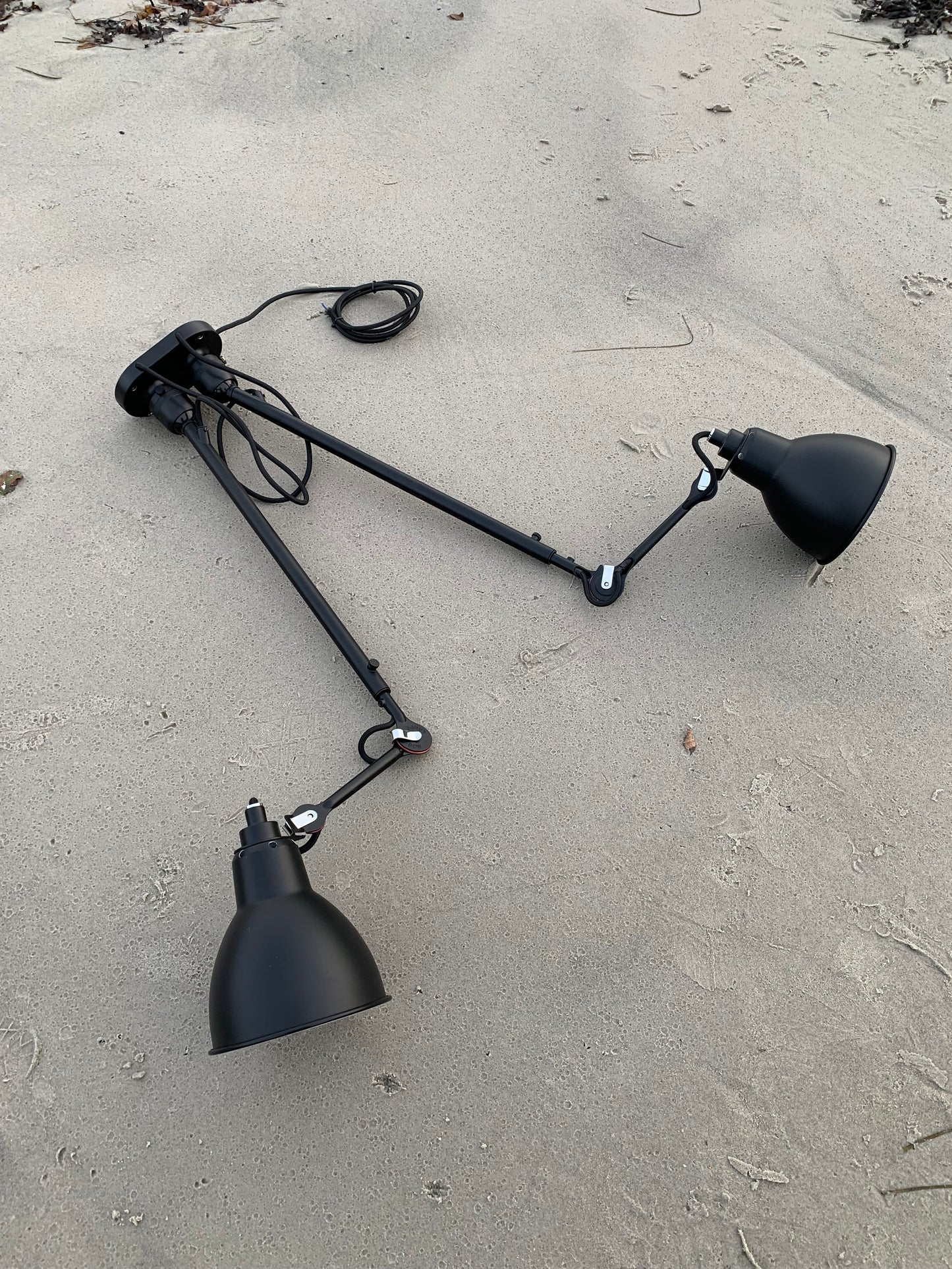 Lampe Gras N302 Doppellampe - Schwarz