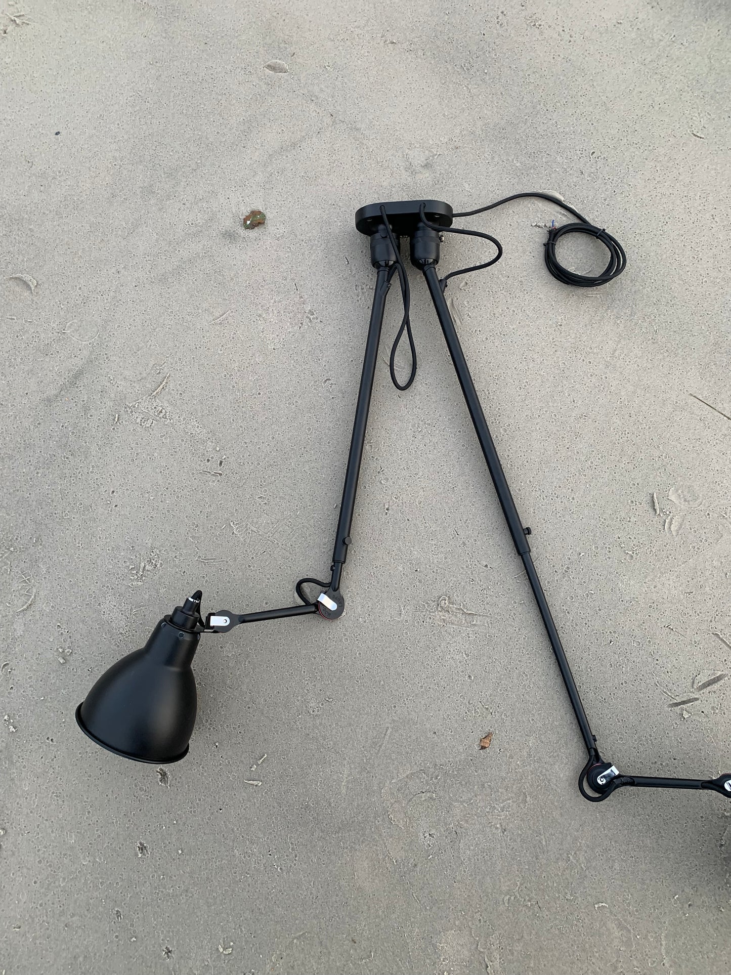 Lampe Gras N302 Doppellampe - Schwarz
