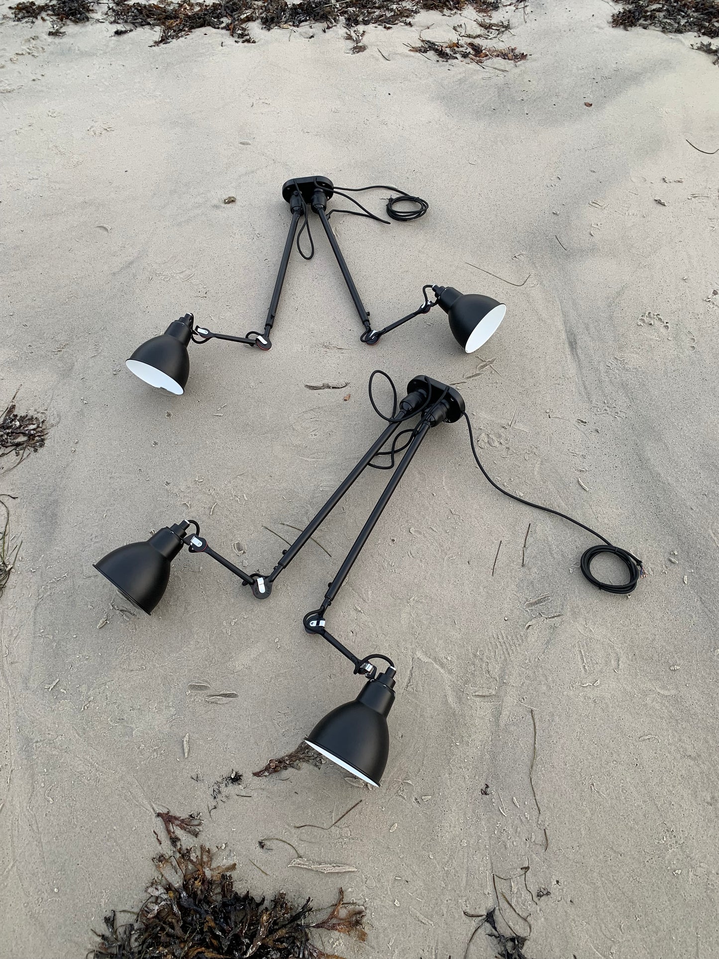Lampe Gras N302 Doppellampe - Schwarz