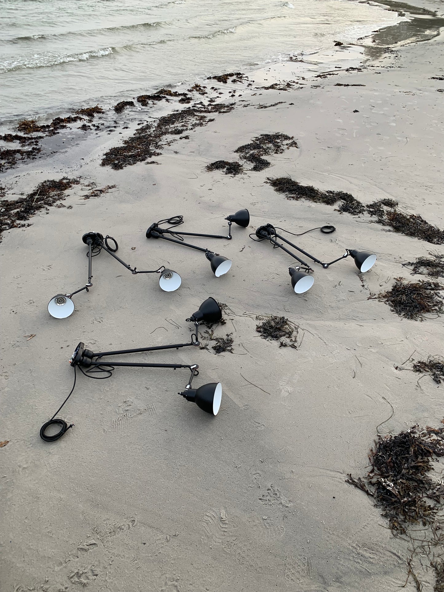 Lampe Gras N302 Doppellampe - Schwarz