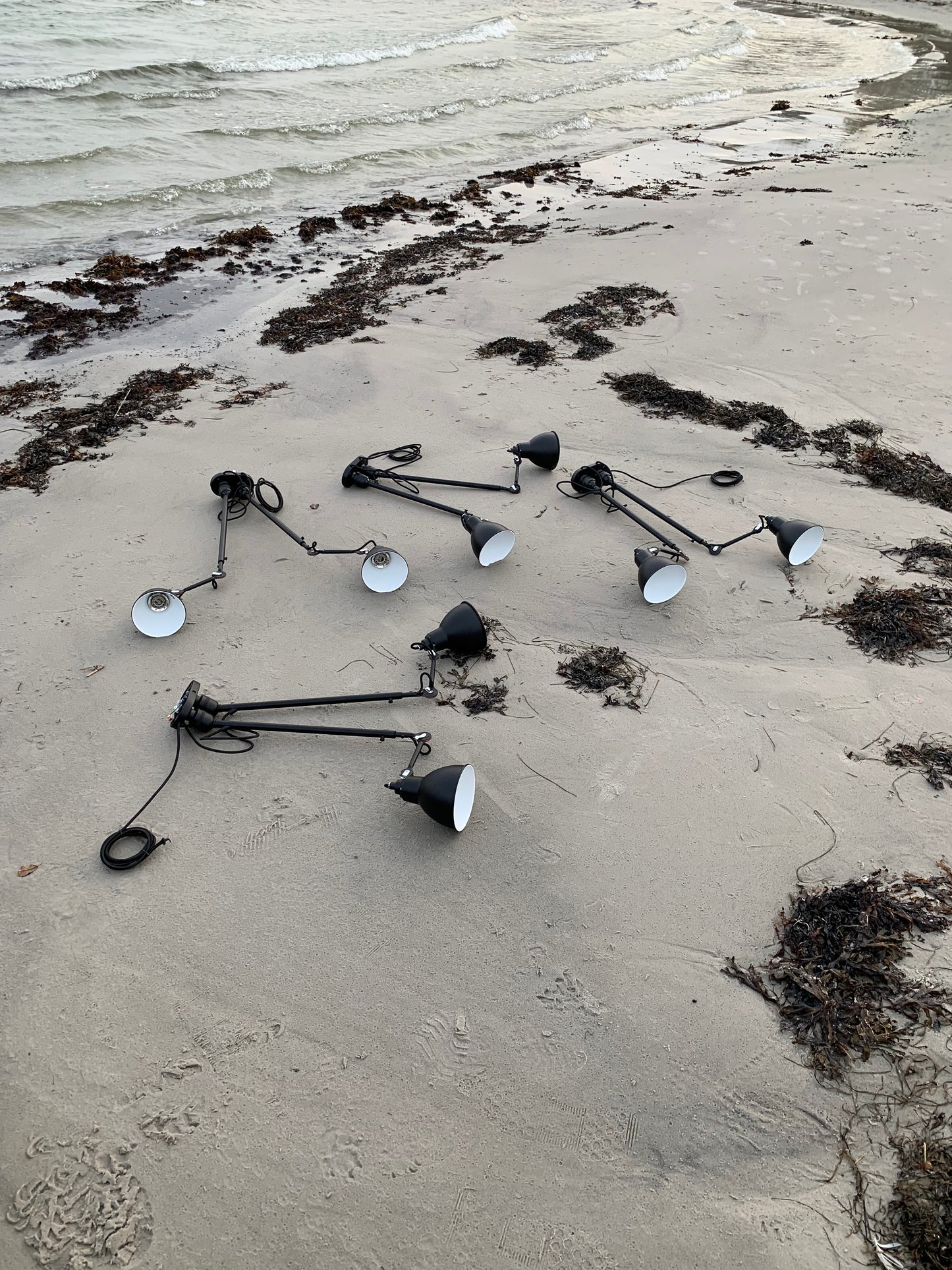 Lampe Gras N302 Doppellampe - Schwarz