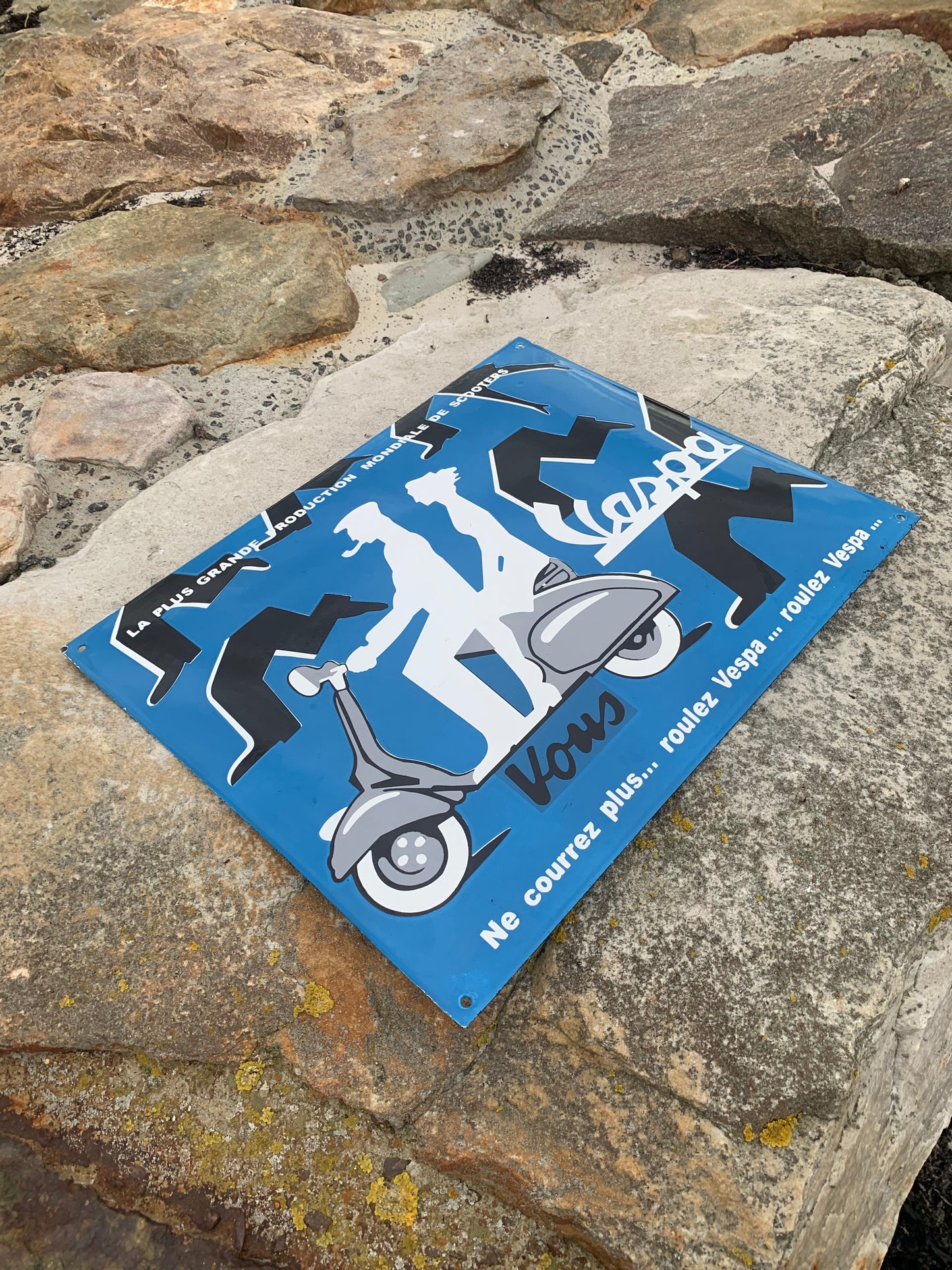 Vespa Emailleschild (gewölbt)