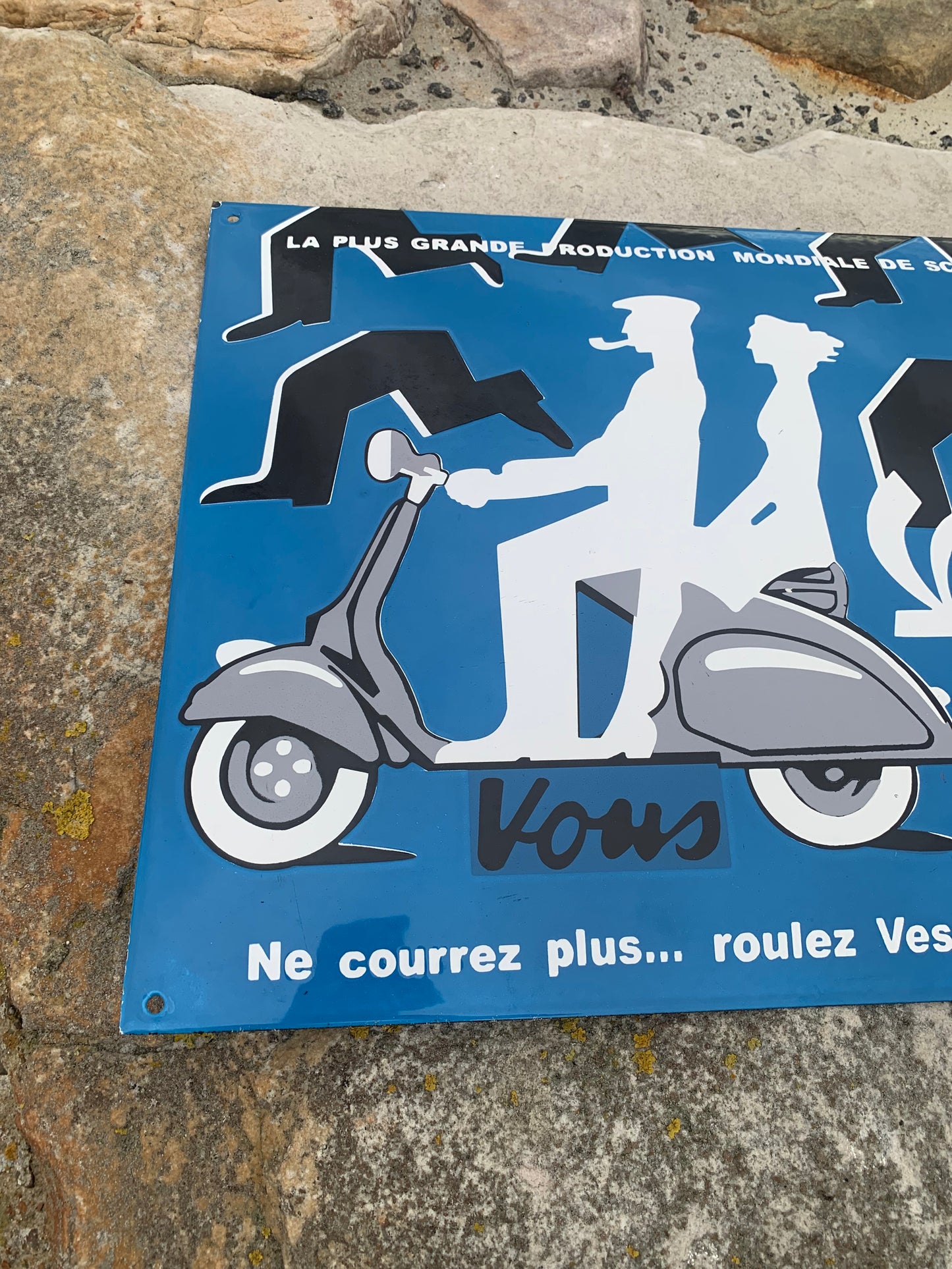 Vespa Emailleschild (gewölbt)