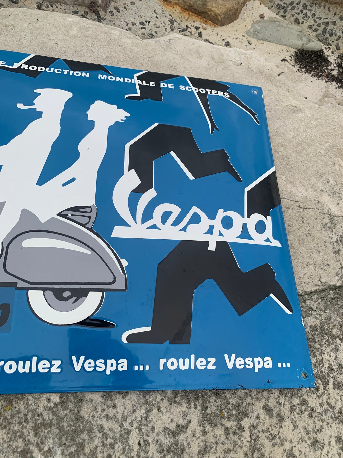 Vespa Emailleschild (gewölbt)