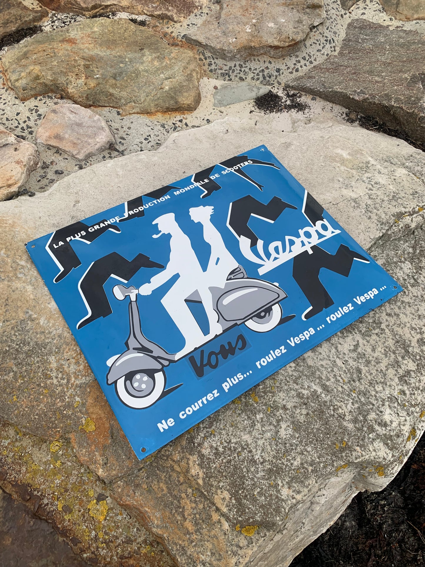 Vespa Emailleschild (gewölbt)