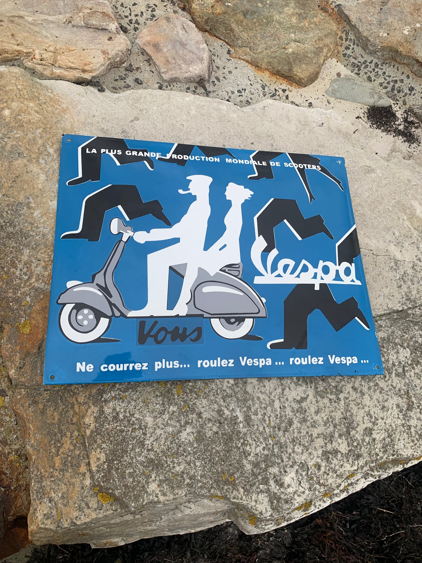 Vespa Emailleschild (gewölbt)