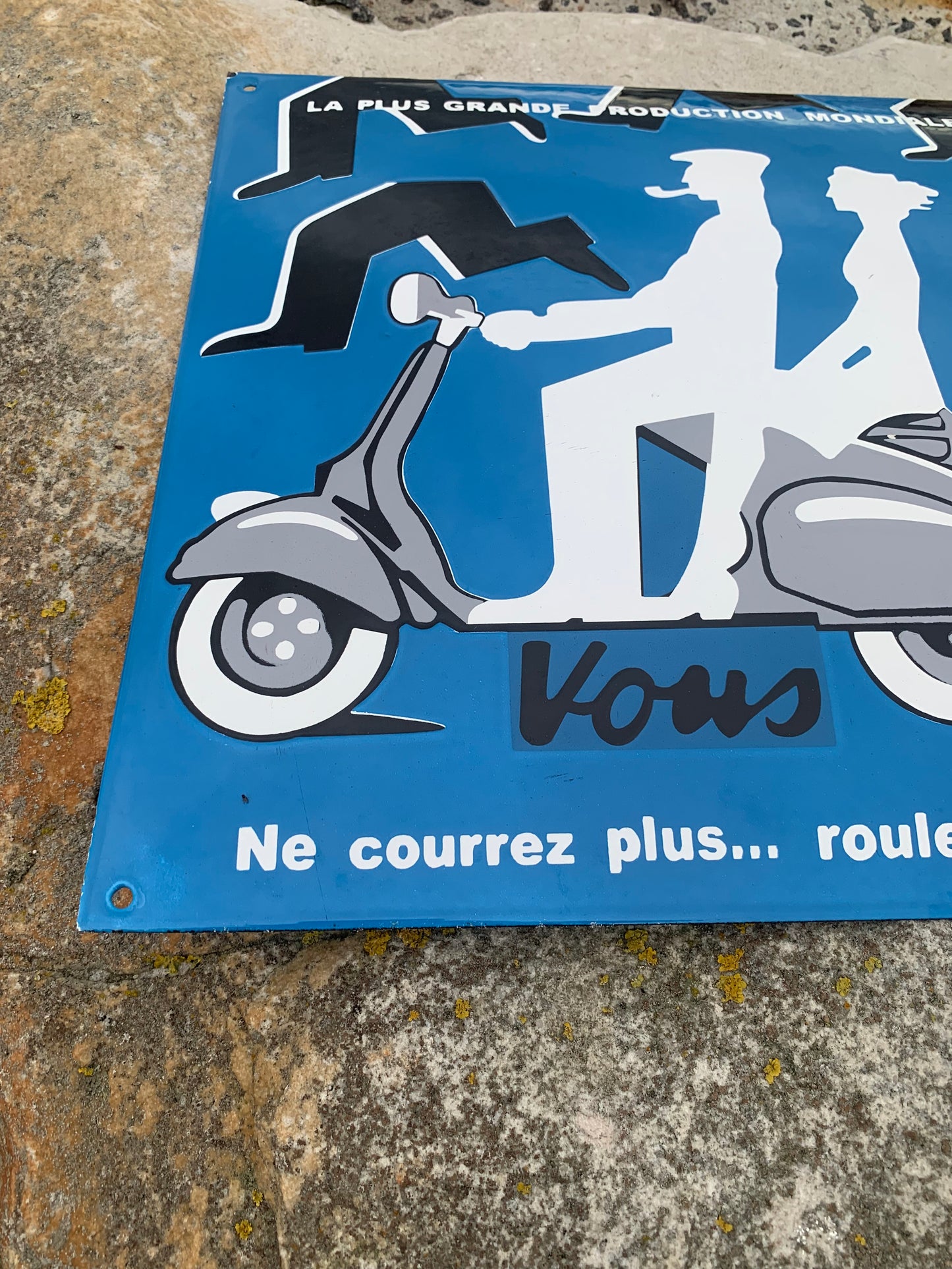 Vespa Emailleschild (gewölbt)