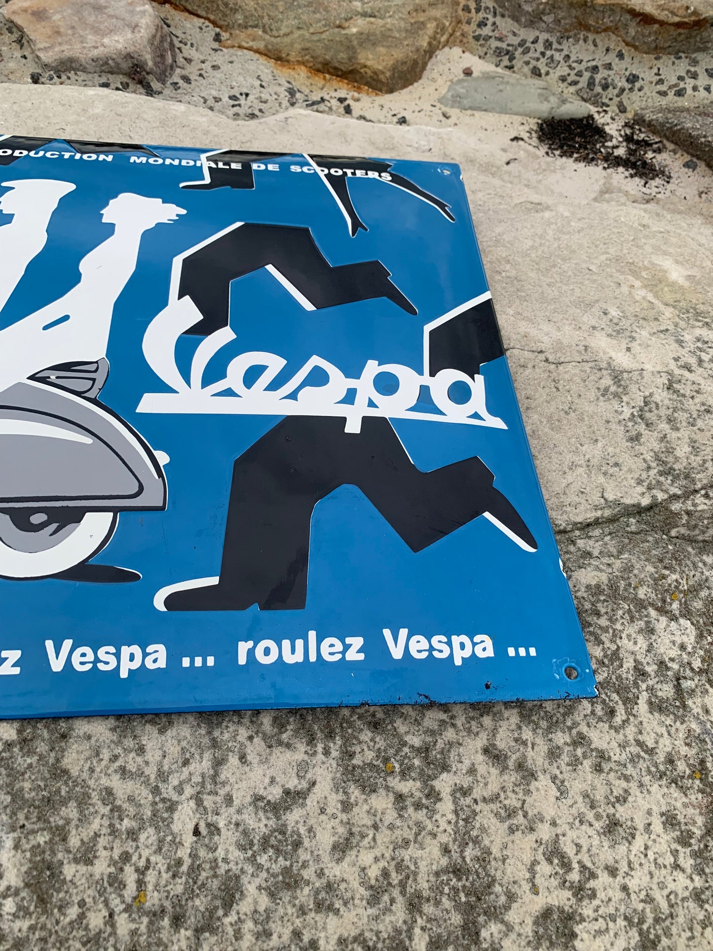 Vespa Emailleschild (gewölbt)
