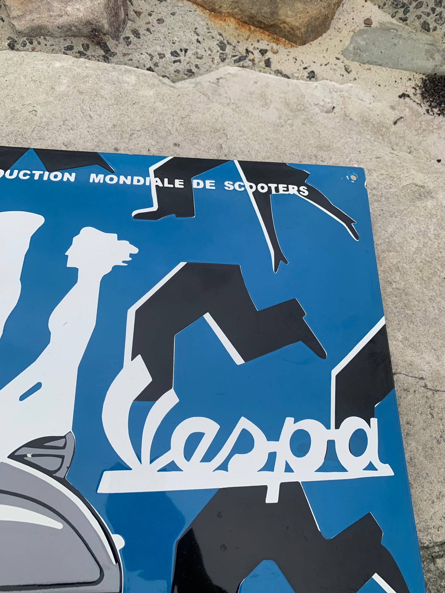 Vespa Emailleschild (gewölbt)