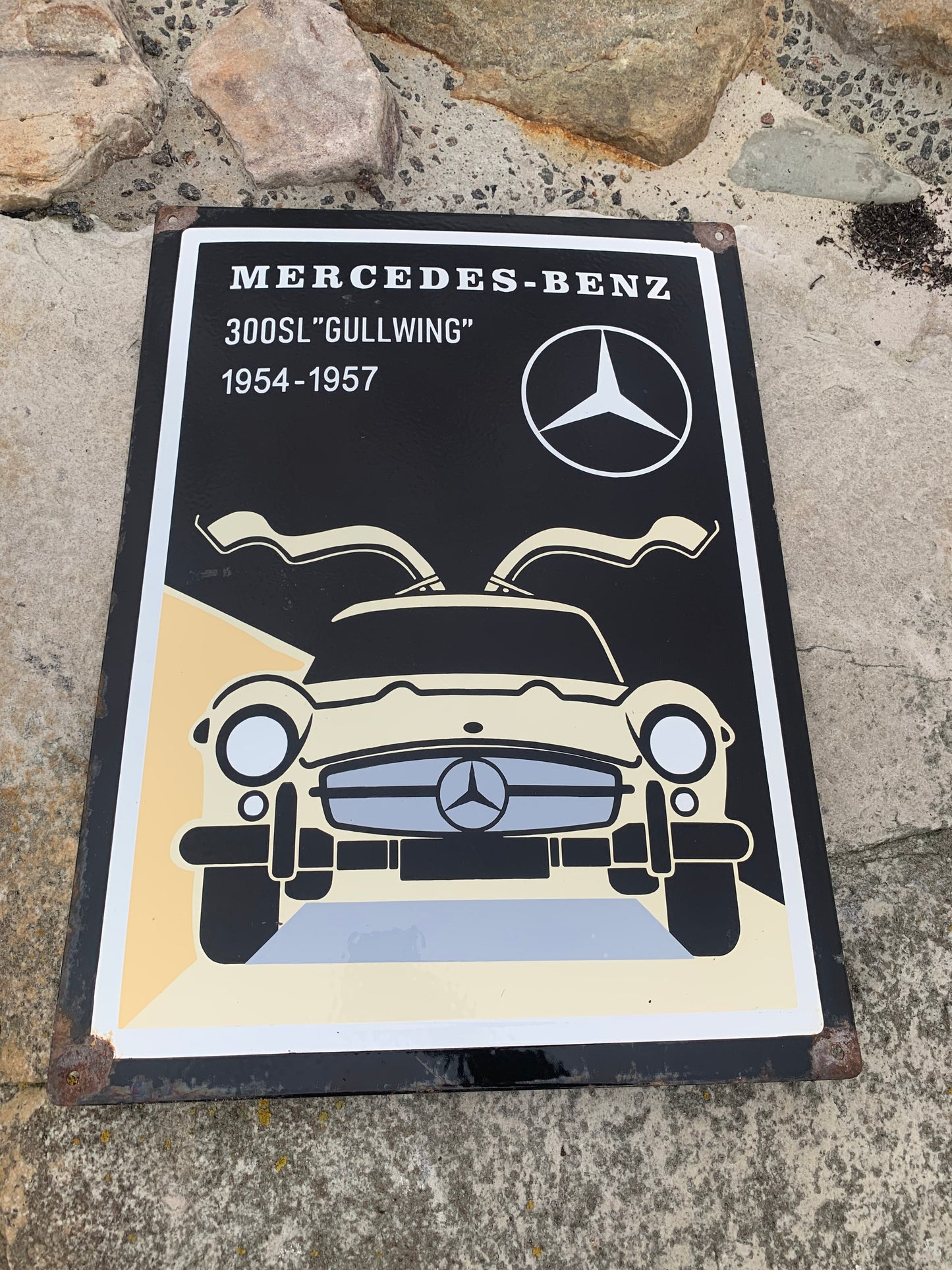 Mercedes Emailleschild (gewölbt)