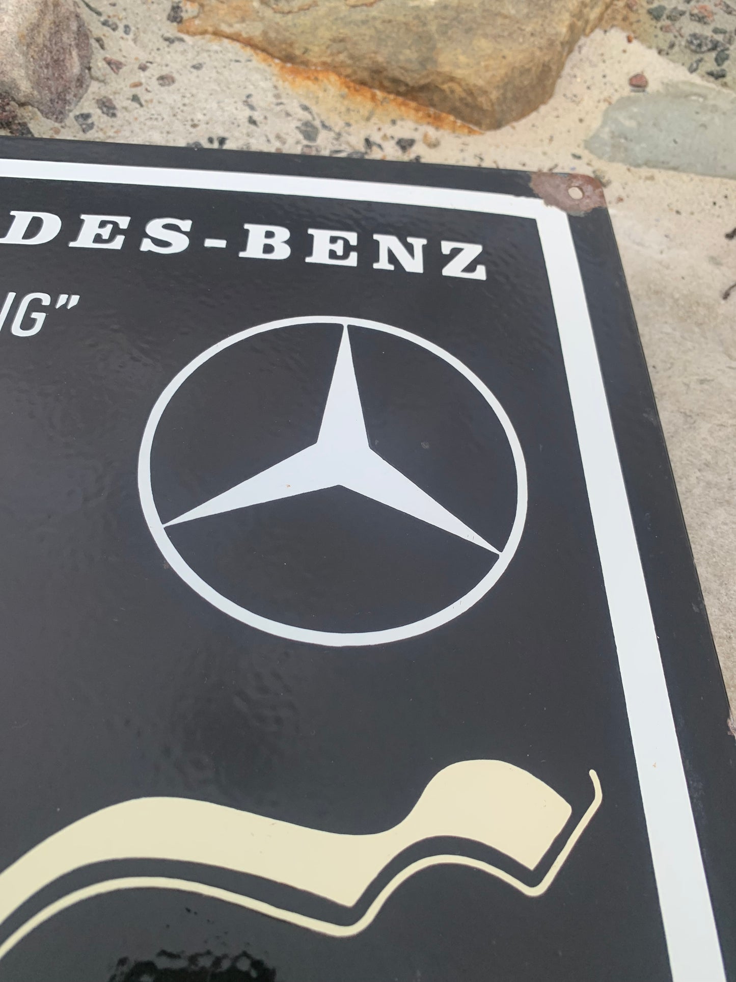 Mercedes Emailleschild (gewölbt)