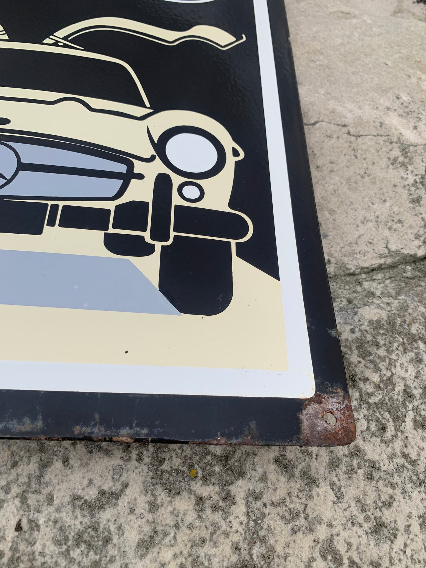 Mercedes Emailleschild (gewölbt)
