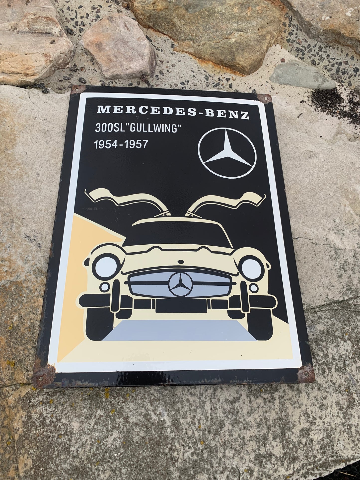 Mercedes Emailleschild (gewölbt)