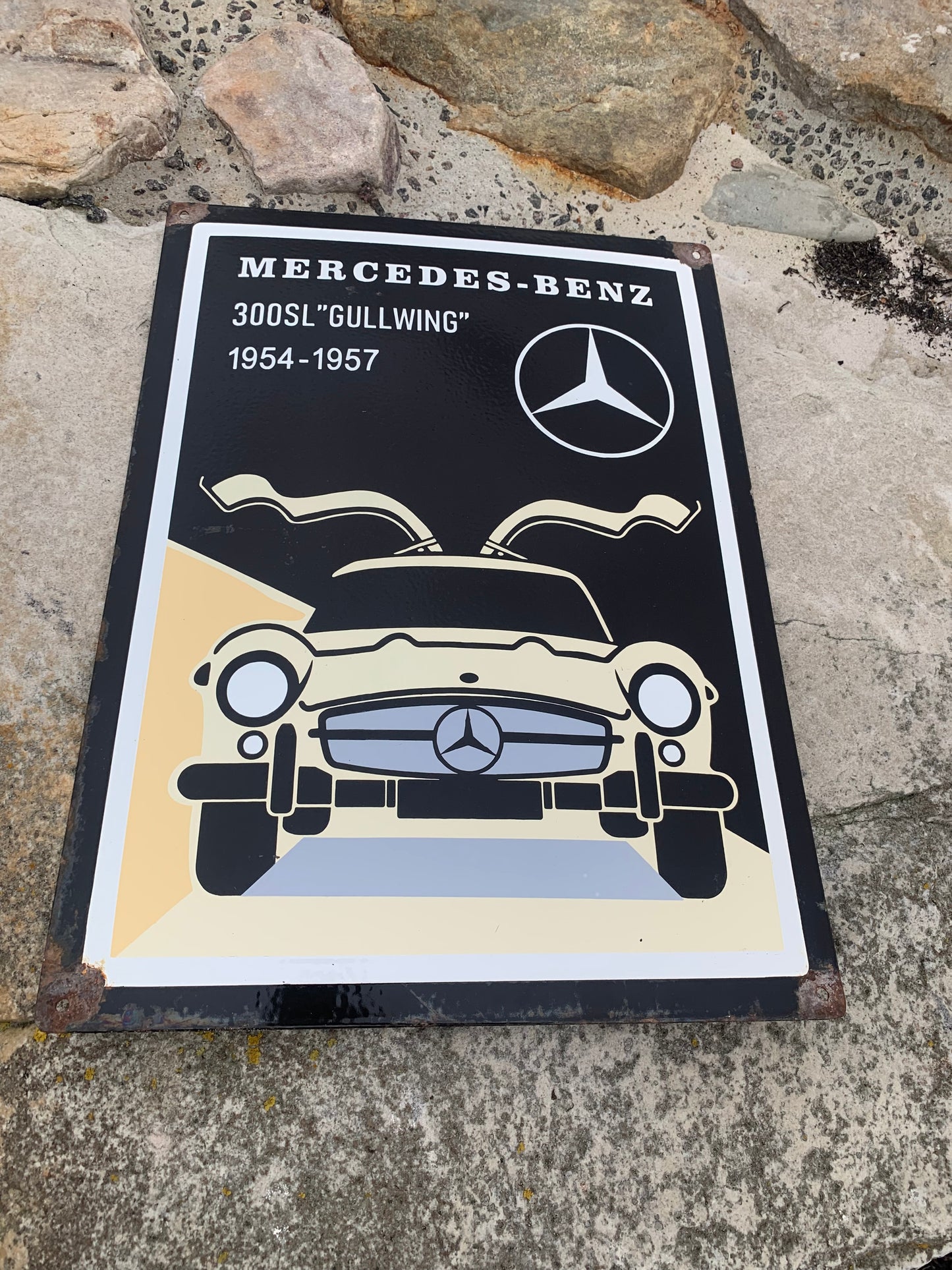Mercedes Emailleschild (gewölbt)