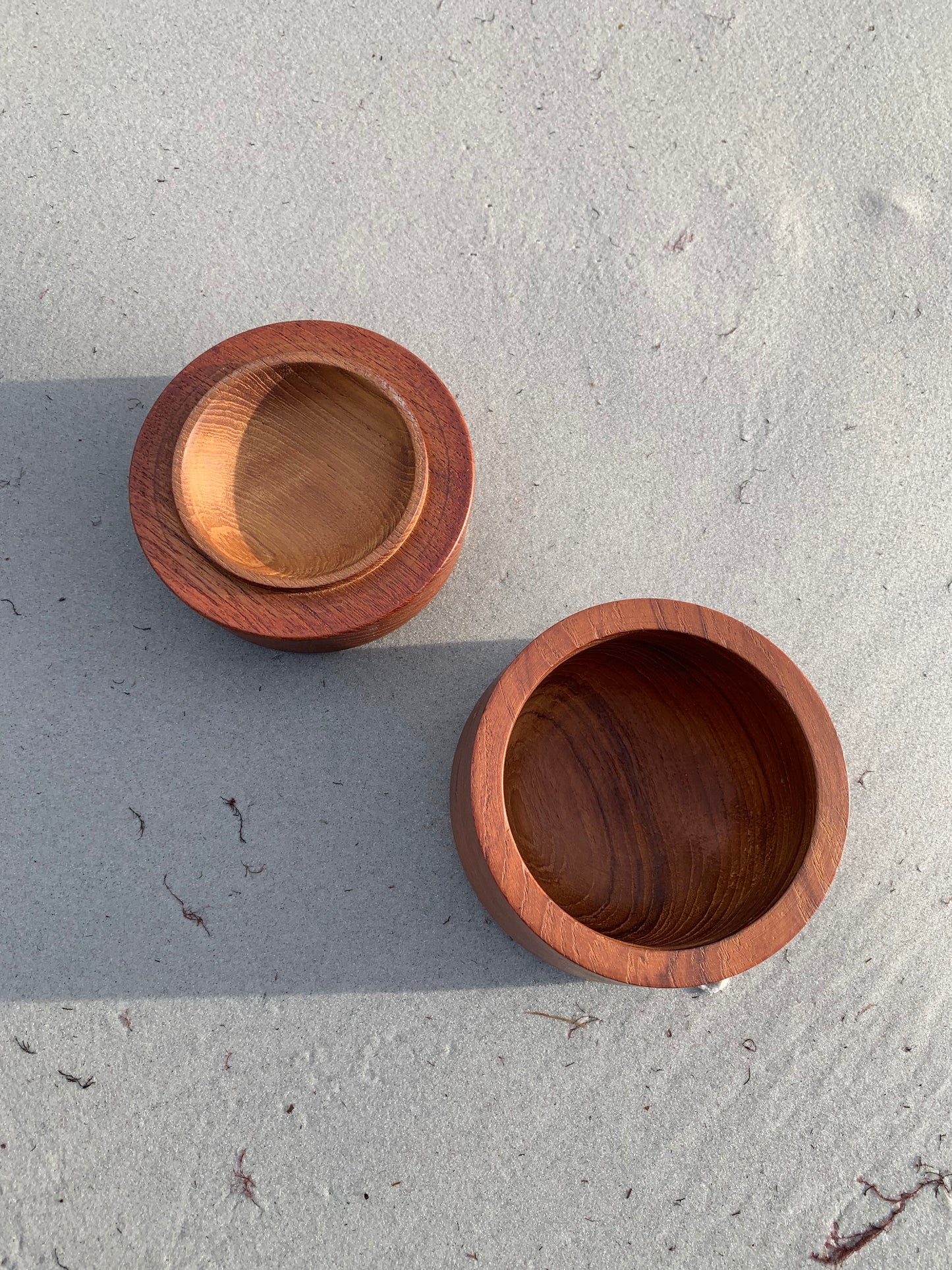 Teakholzdose mit Deckel – dänisches Design