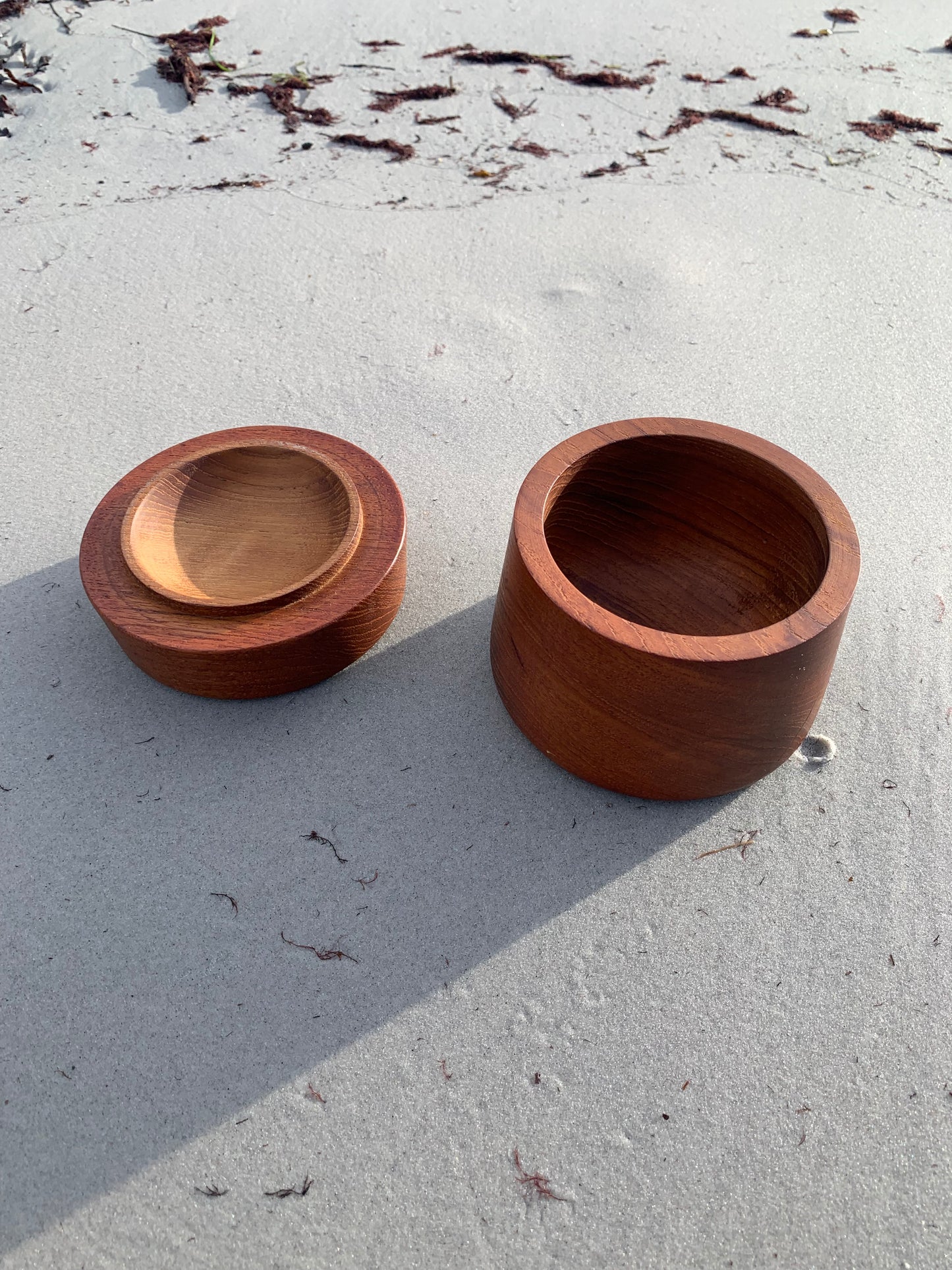 Teakholzdose mit Deckel – dänisches Design