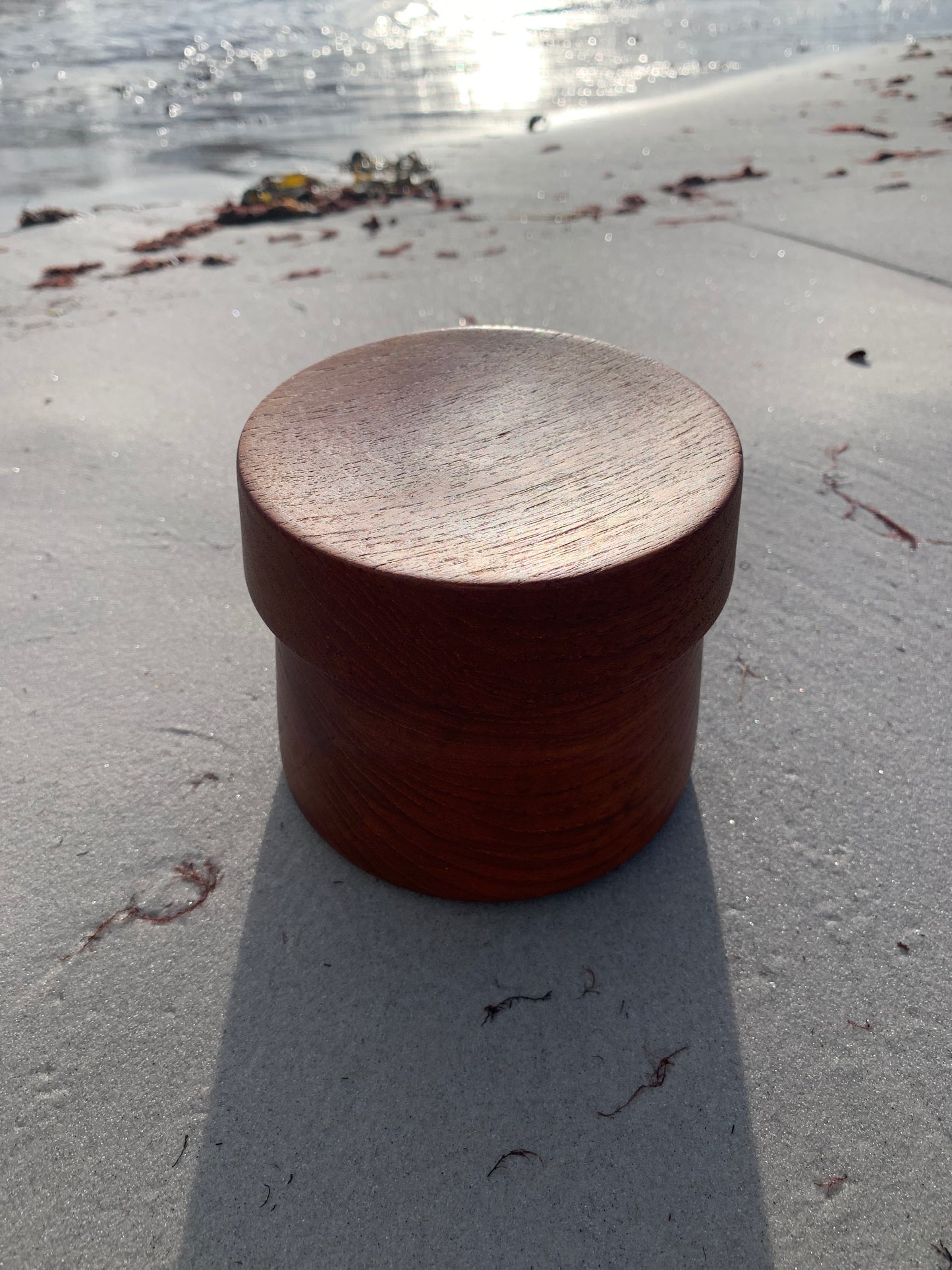 Teakholzdose mit Deckel – dänisches Design