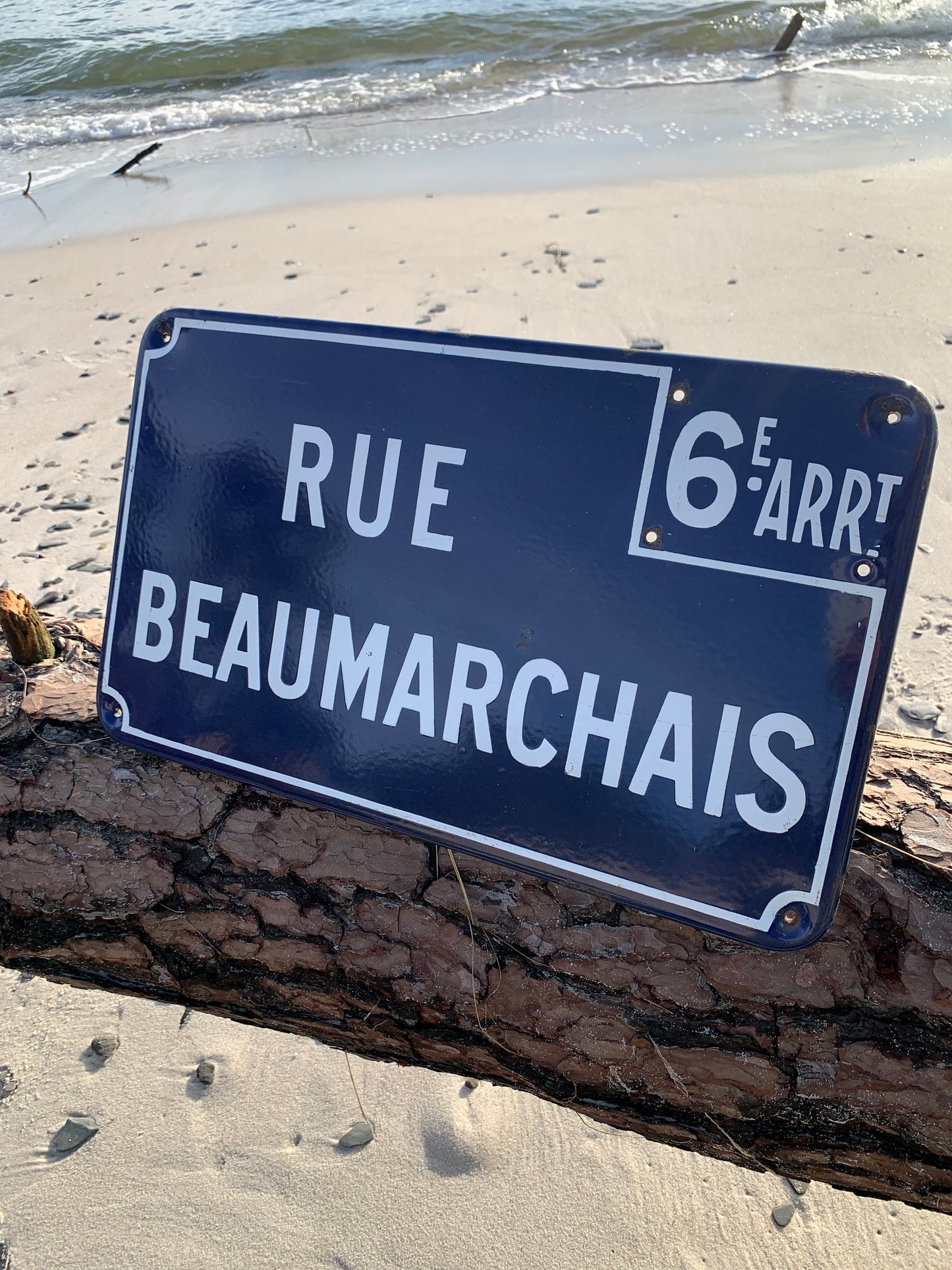 Französisches Emailleschild